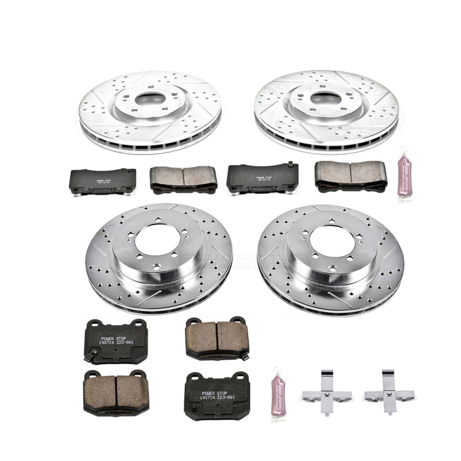Power Stop - K108 - Front and Rear - Disc Brake Pad and Rotor Kit