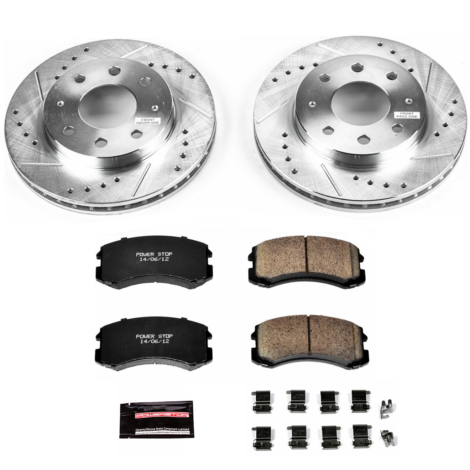 Power Stop - K1092 - Front - Disc Brake Pad and Rotor Kit