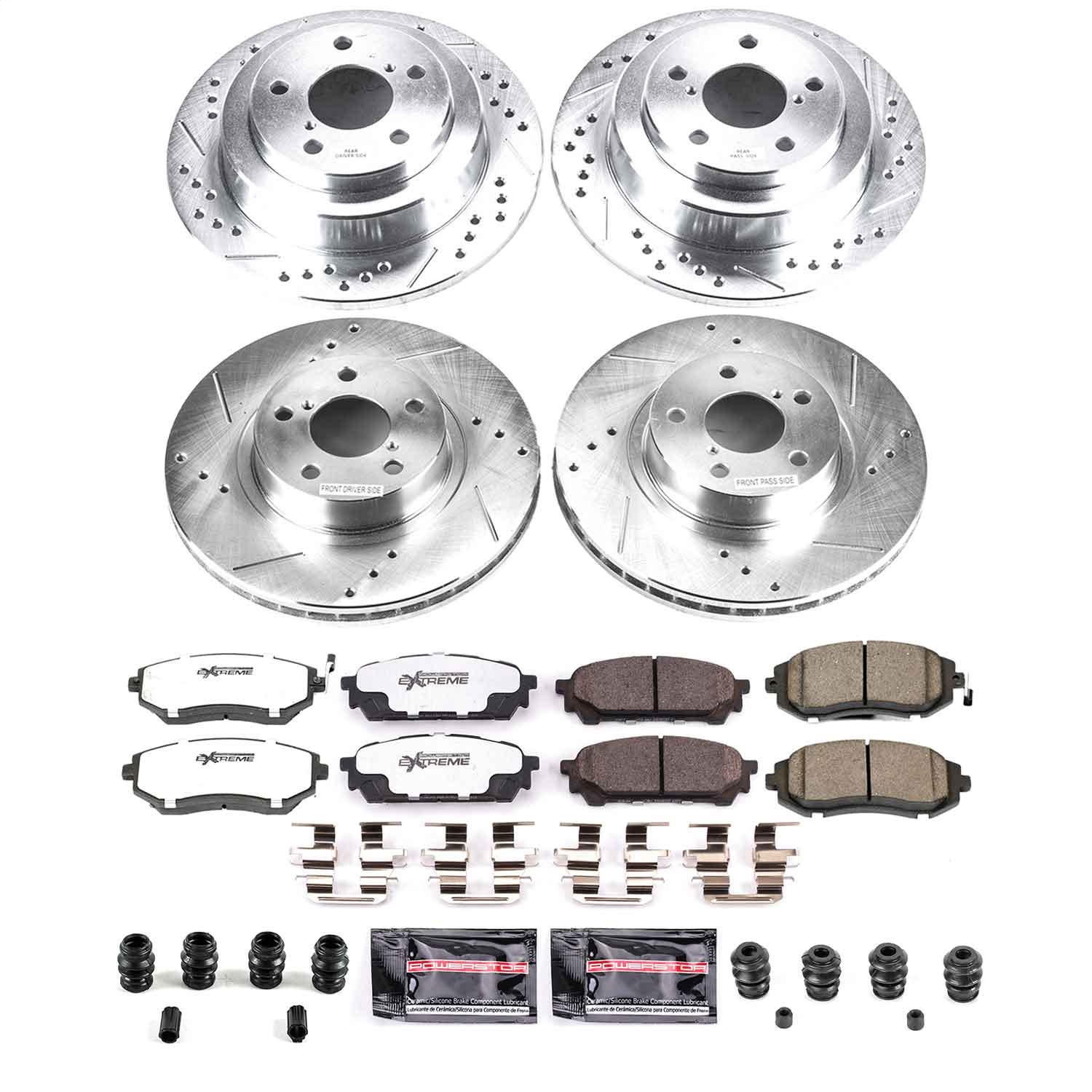 Power Stop - K1127-26 - Front and Rear - Disc Brake Pad and Rotor Kit