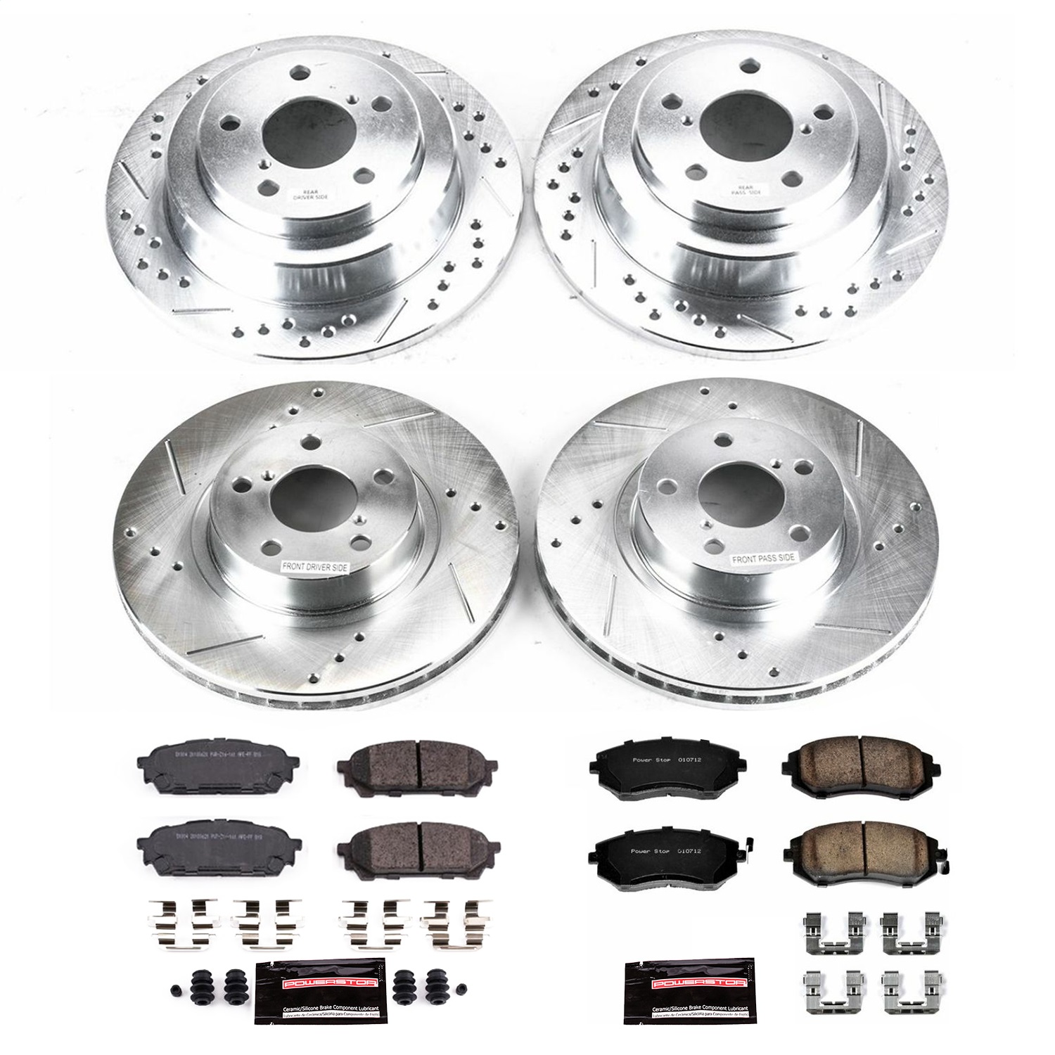 Power Stop - K1127 - Front and Rear - Disc Brake Pad and Rotor Kit