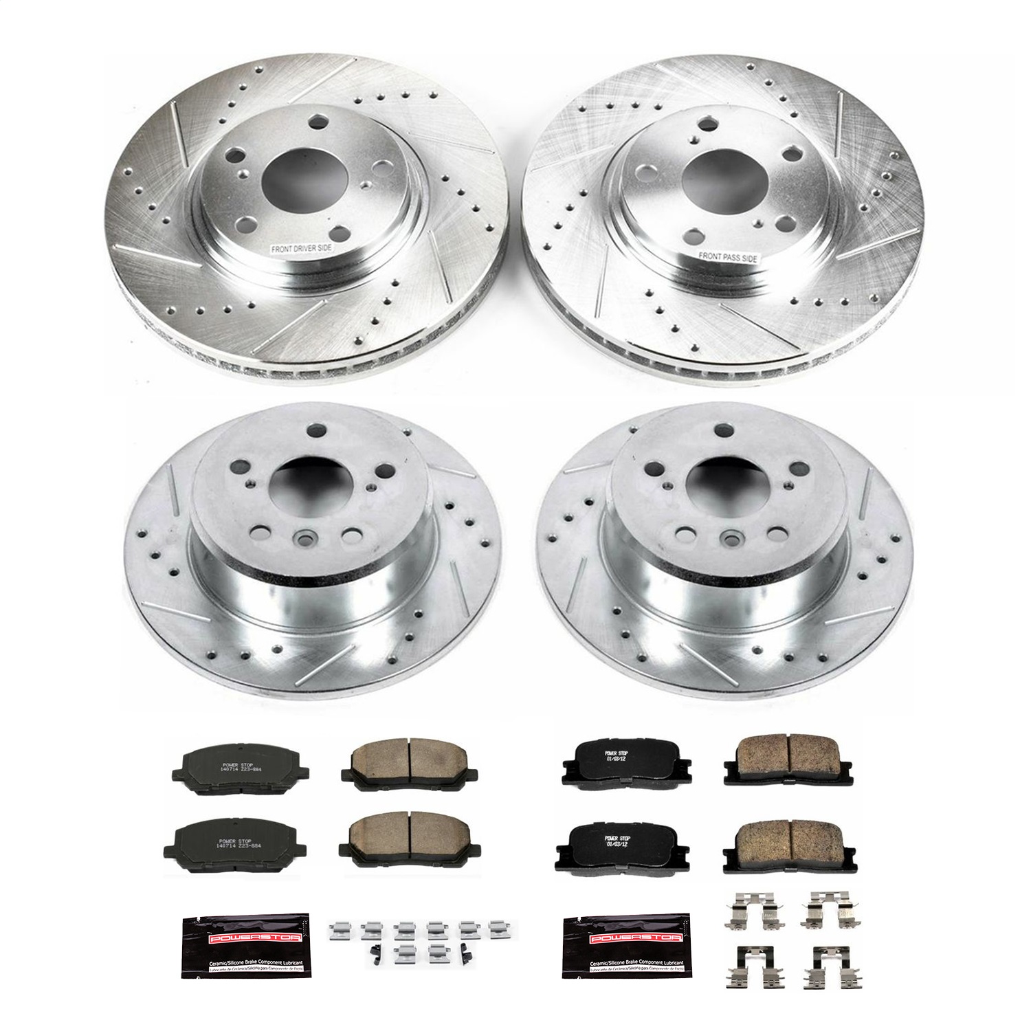 Power Stop - K1139 - Front and Rear - Disc Brake Pad and Rotor Kit