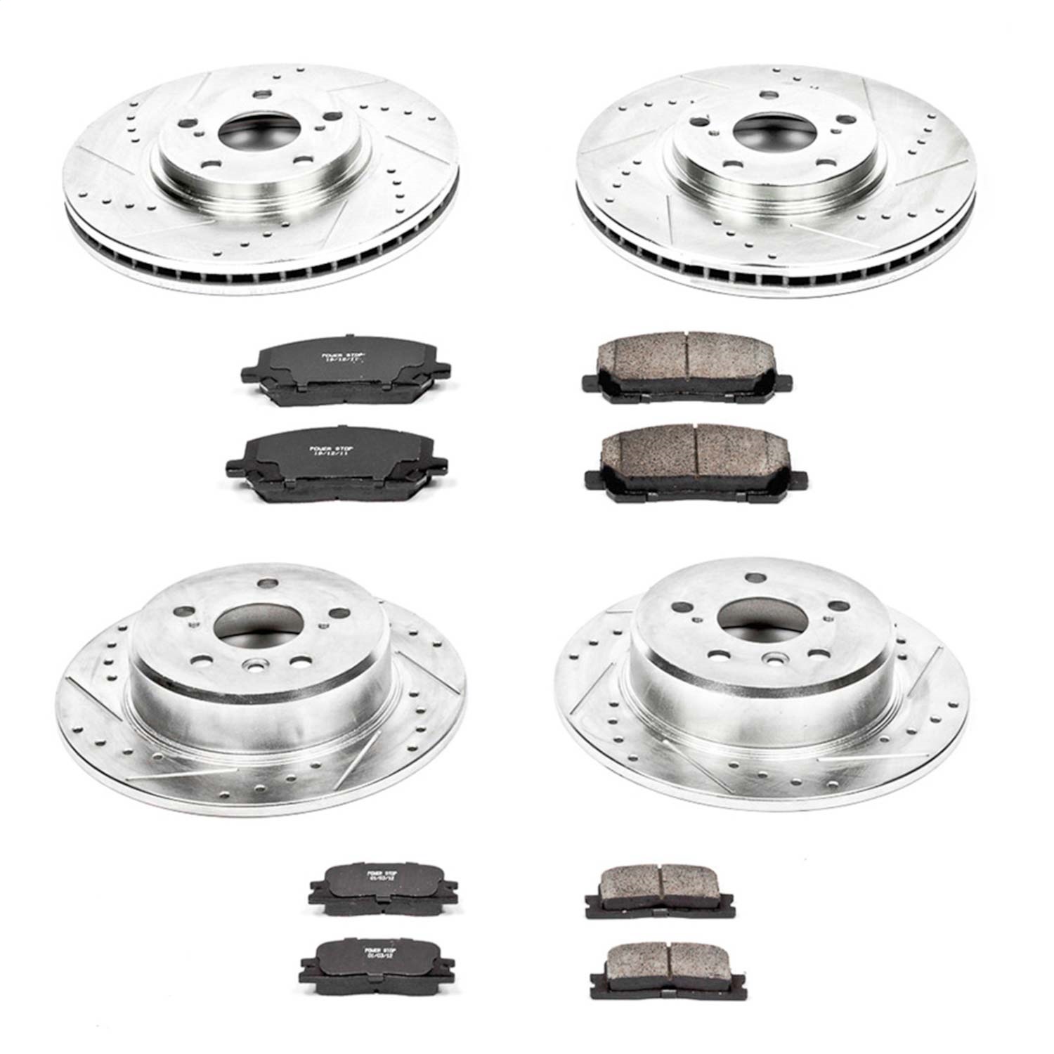 Power Stop - K1140 - Front and Rear - Disc Brake Pad and Rotor Kit