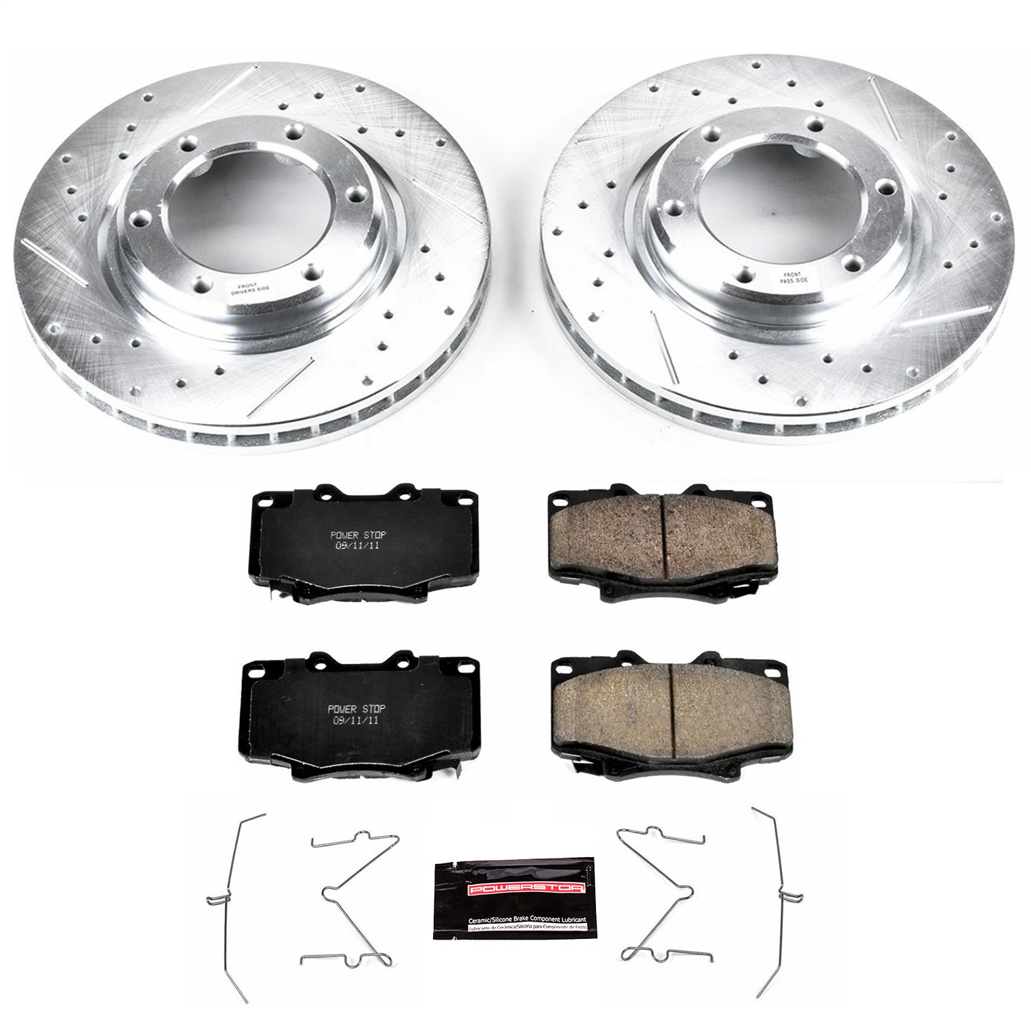 Power Stop - K1154 - Front - Disc Brake Pad and Rotor Kit