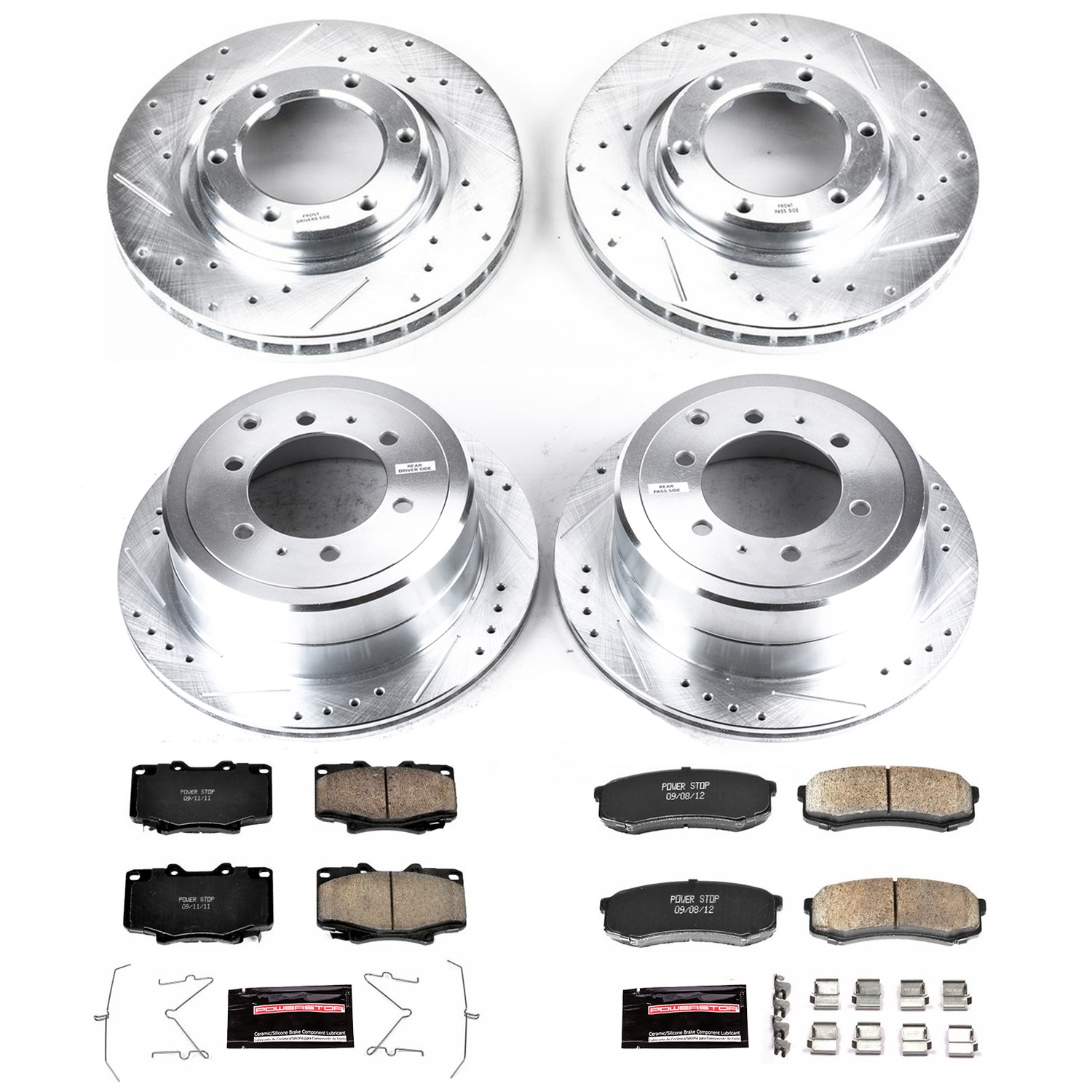 Power Stop - K1155 - Front and Rear - Disc Brake Pad and Rotor Kit