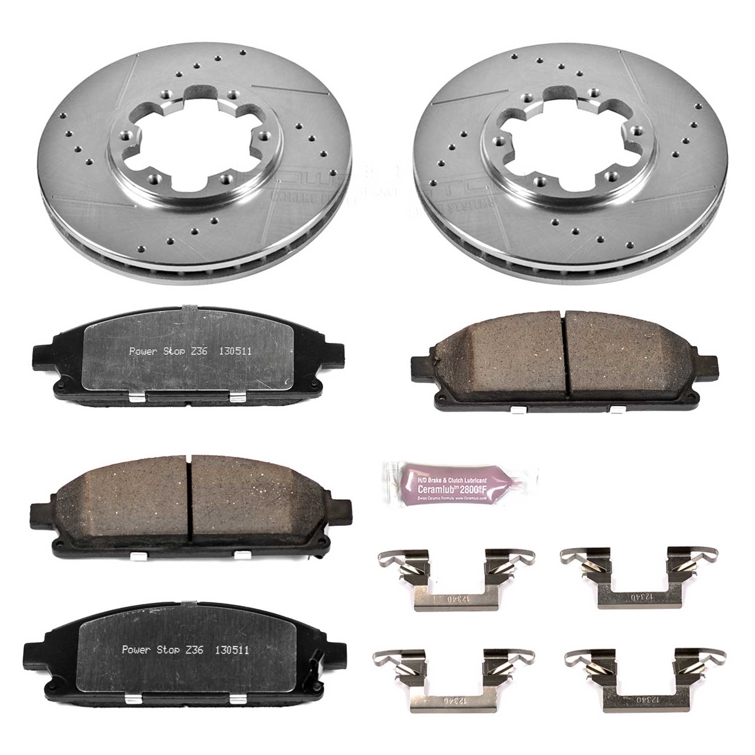 Power Stop - K1175-36 - Front - Disc Brake Pad and Rotor Kit