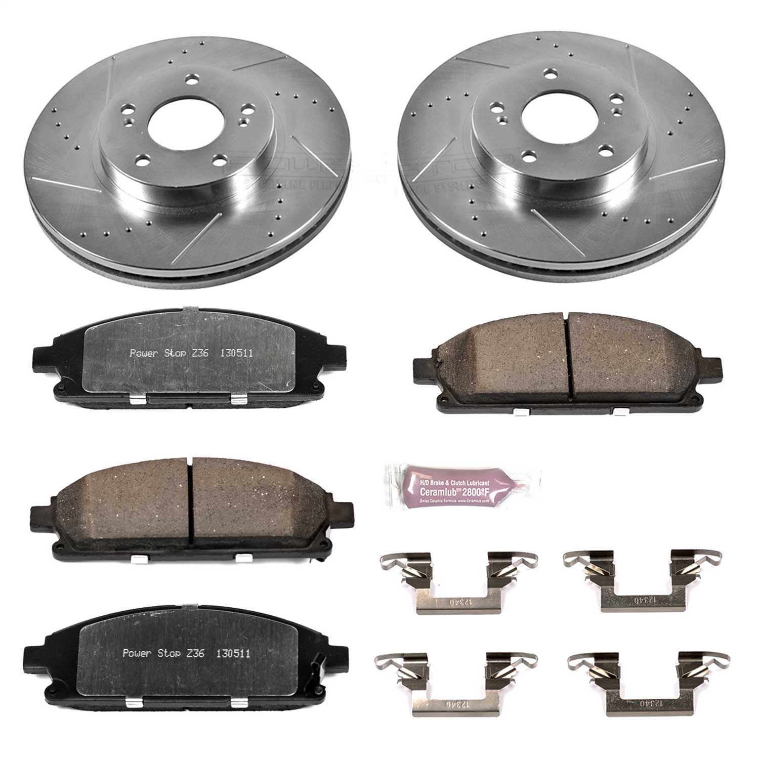 Power Stop - K1179-36 - Front - Disc Brake Pad and Rotor Kit