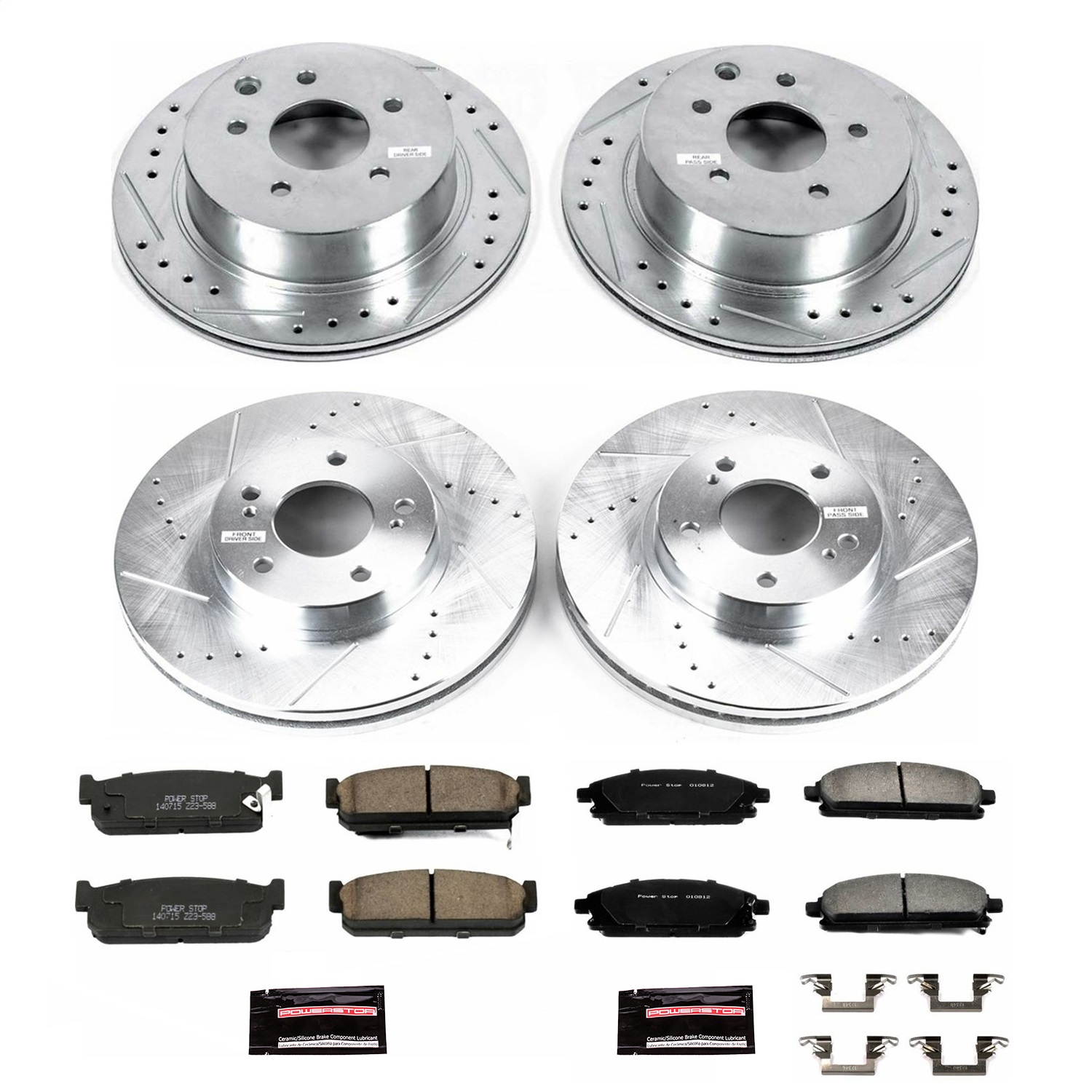 Power Stop - K1180 - Front and Rear - Disc Brake Pad and Rotor Kit