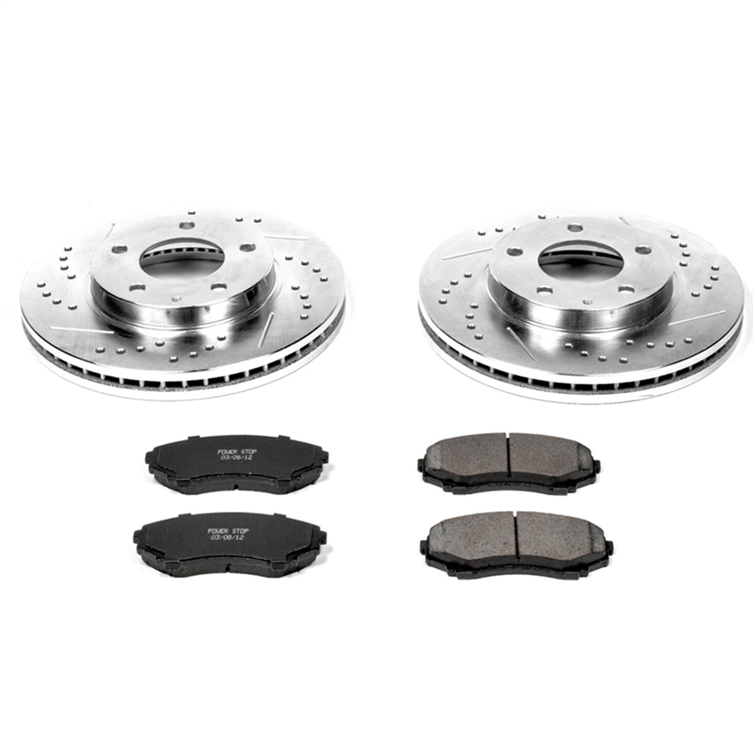 Power Stop - K1184 - Front - Disc Brake Pad and Rotor Kit