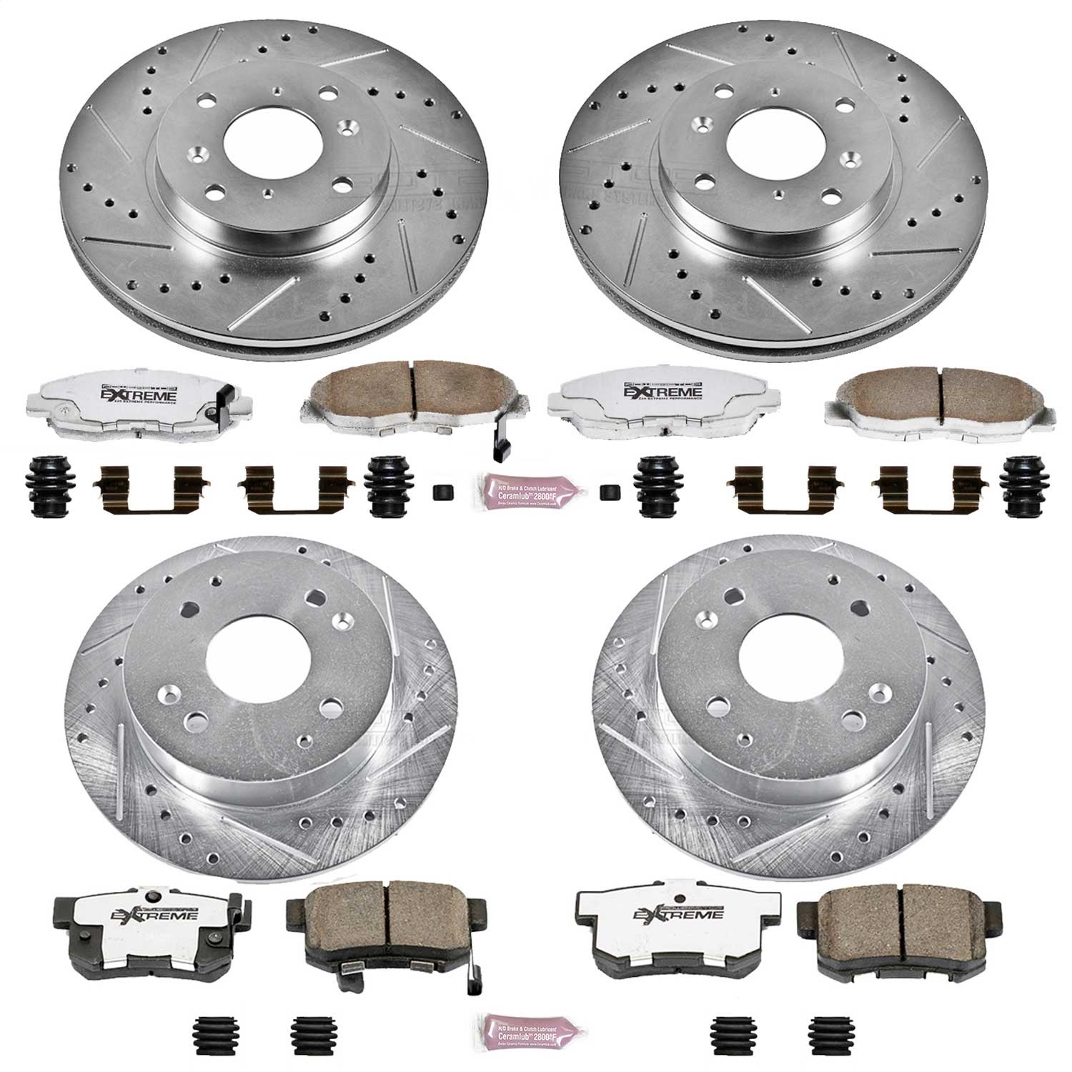 Power Stop - K1240-26 - Front and Rear - Disc Brake Pad and Rotor Kit