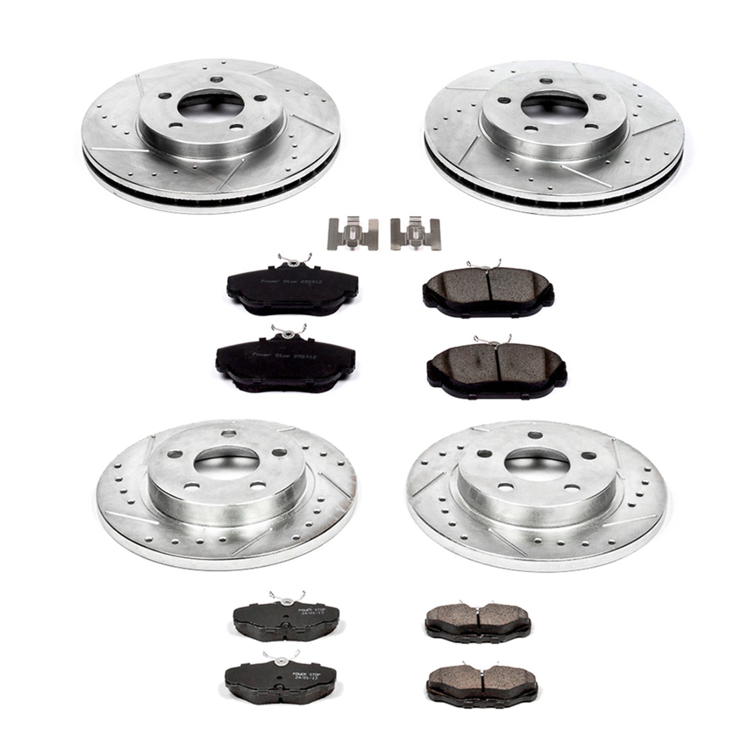 Power Stop - K1328 - Front and Rear - Disc Brake Pad and Rotor Kit