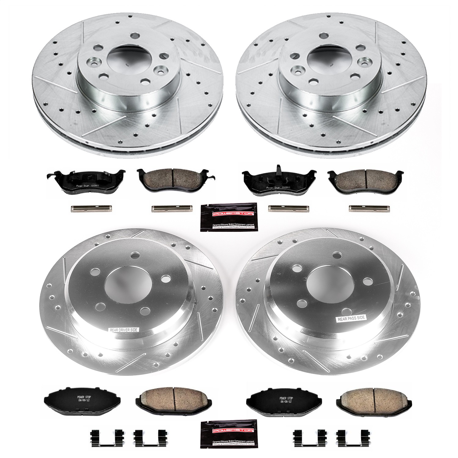 Power Stop - K1336 - Front and Rear - Disc Brake Pad and Rotor Kit