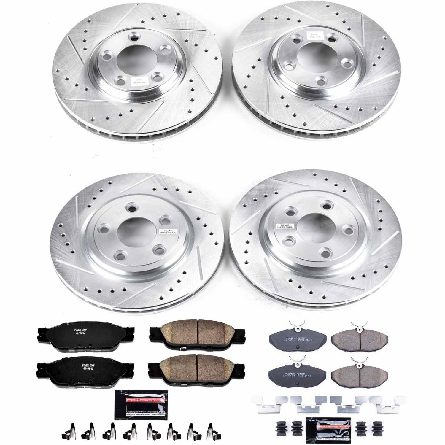Power Stop - K1355 - Front and Rear - Disc Brake Pad and Rotor Kit