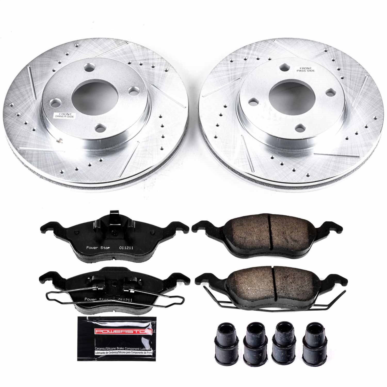 Power Stop - K1358 - Front - Disc Brake Pad and Rotor Kit