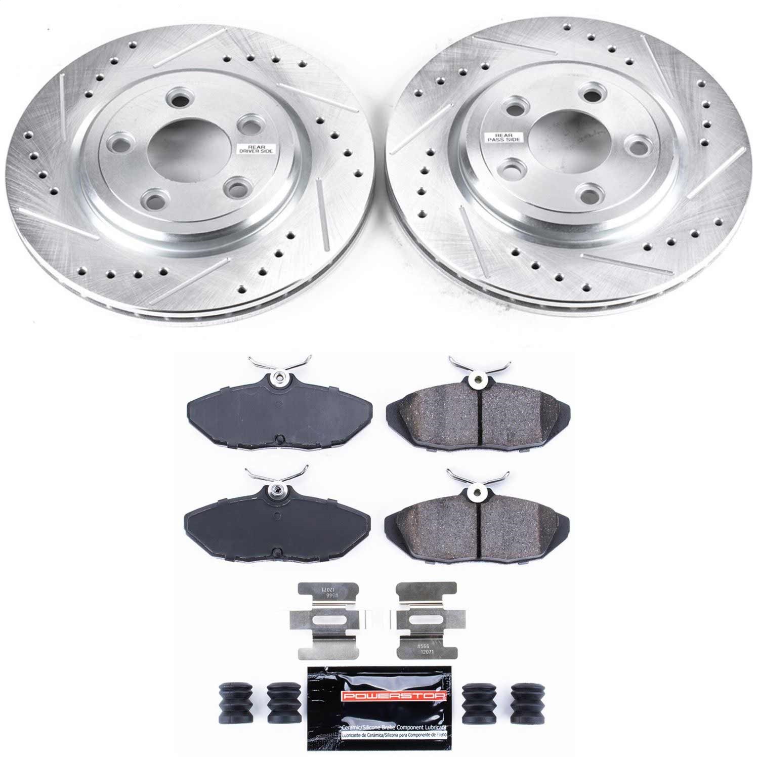Power Stop - K1360 - Rear - Disc Brake Pad and Rotor Kit