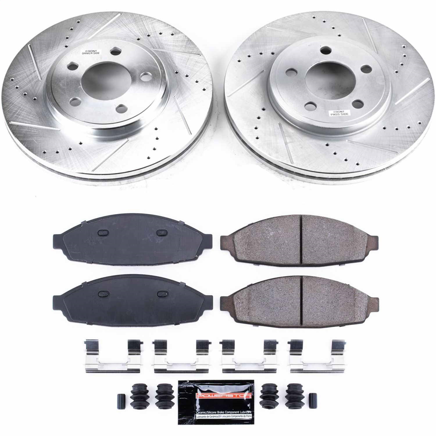Power Stop - K1364 - Front - Disc Brake Pad and Rotor Kit
