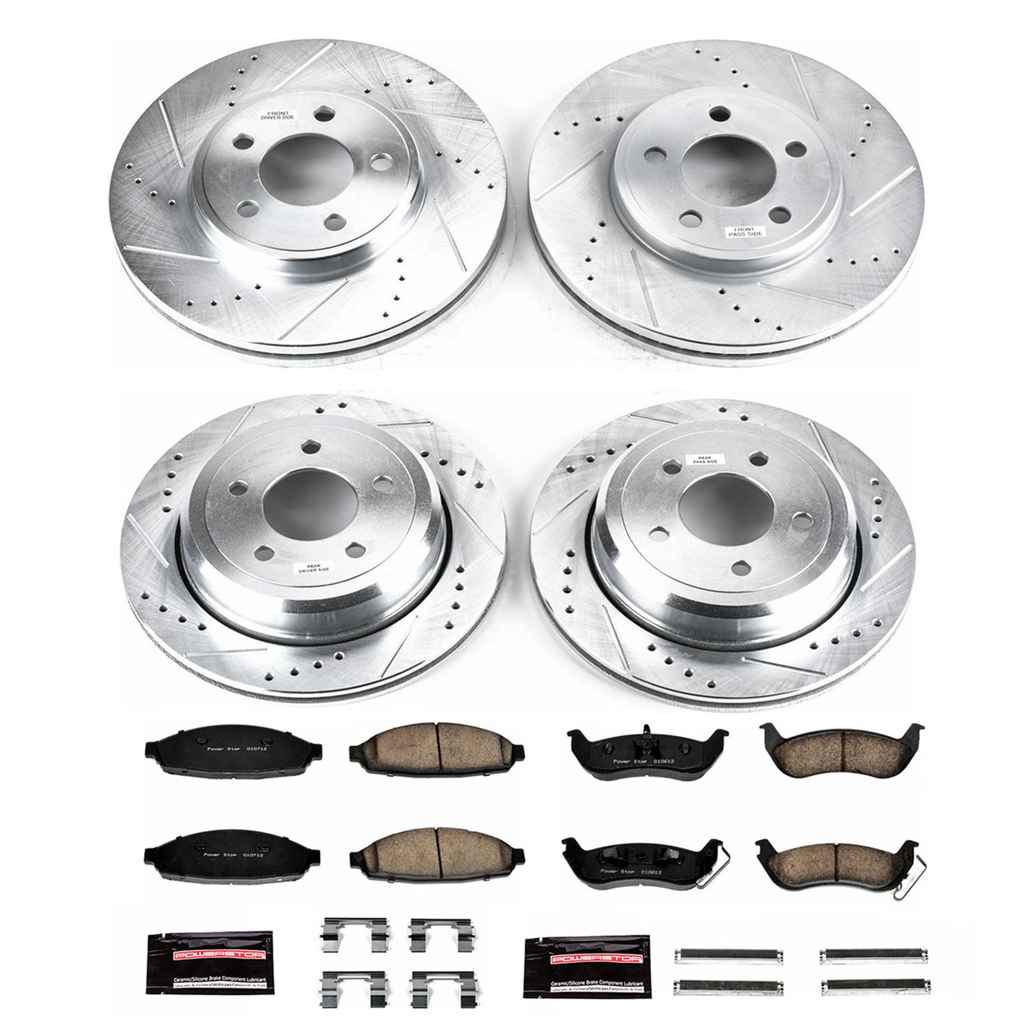 Power Stop - K1365 - Front and Rear - Disc Brake Pad and Rotor Kit