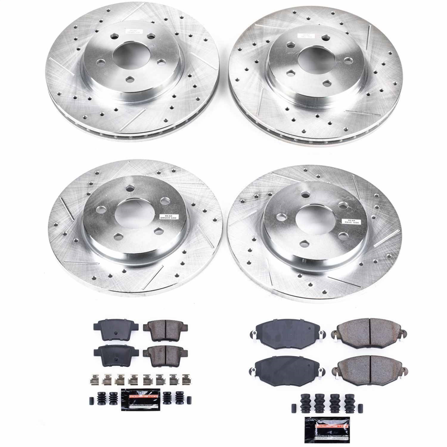 Power Stop - K1374 - Front and Rear - Disc Brake Pad and Rotor Kit