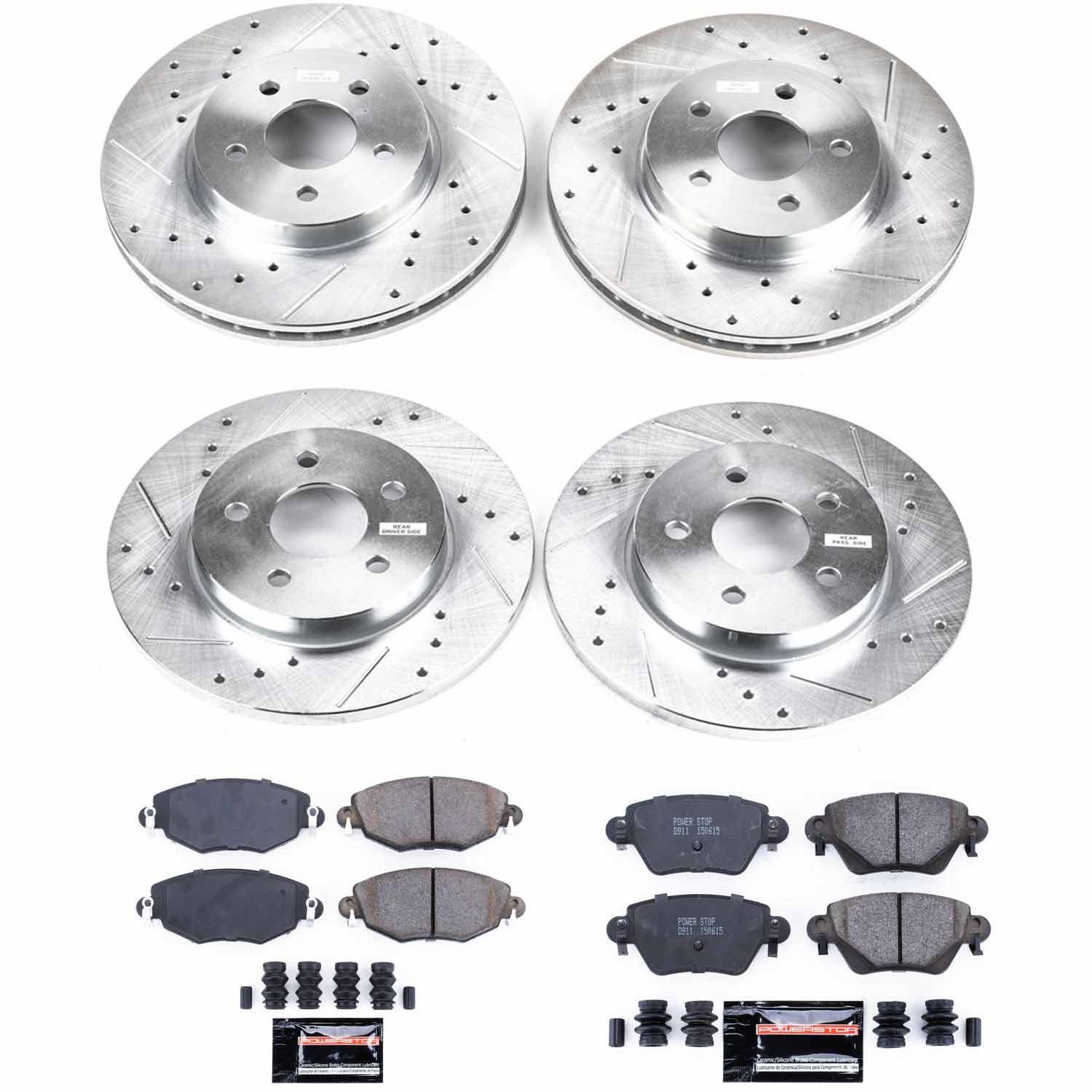 Power Stop - K1375 - Front and Rear - Disc Brake Pad and Rotor Kit