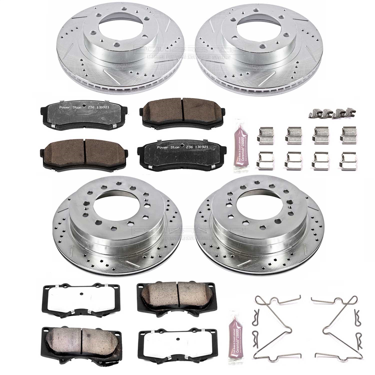 Power Stop - K138-36 - Front and Rear - Disc Brake Pad and Rotor Kit