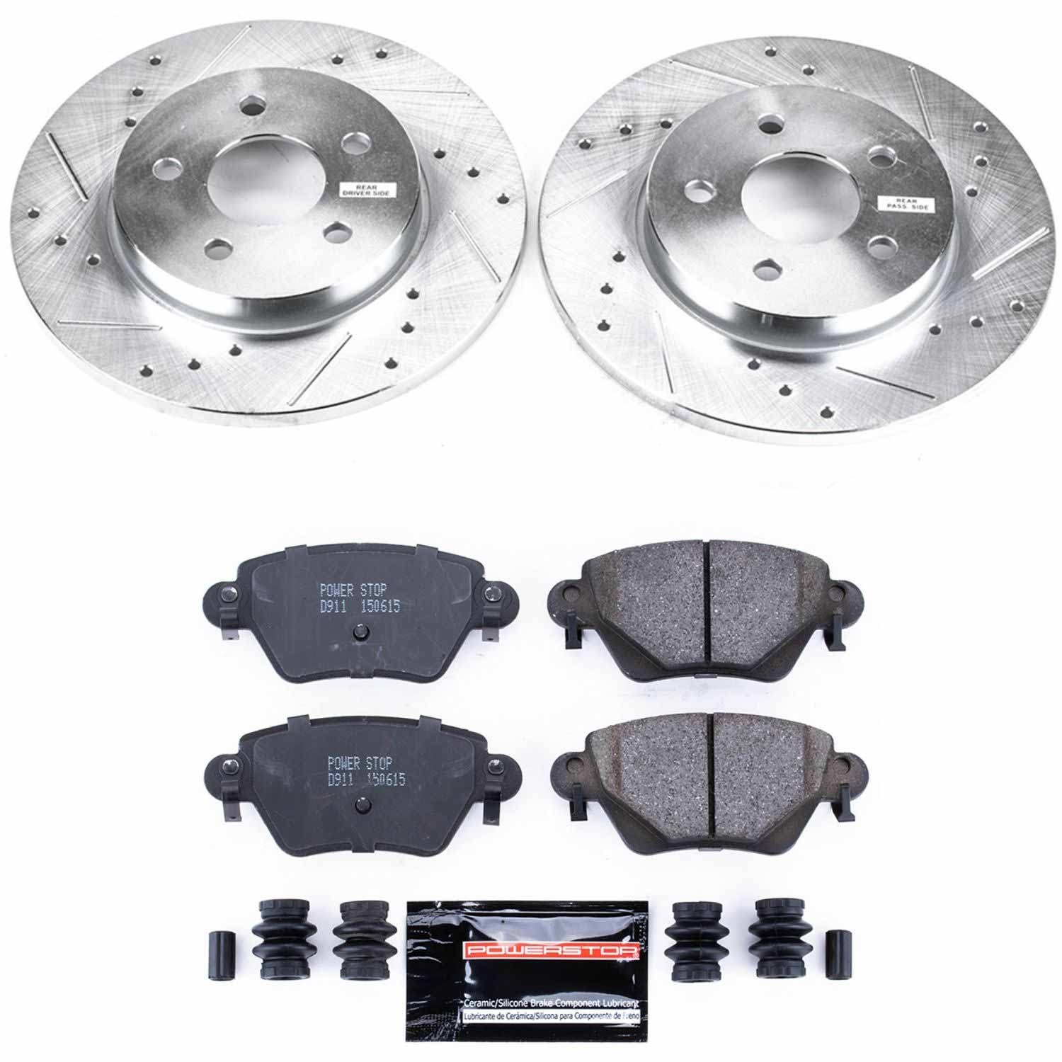 Power Stop - K1390 - Rear - Disc Brake Pad and Rotor Kit