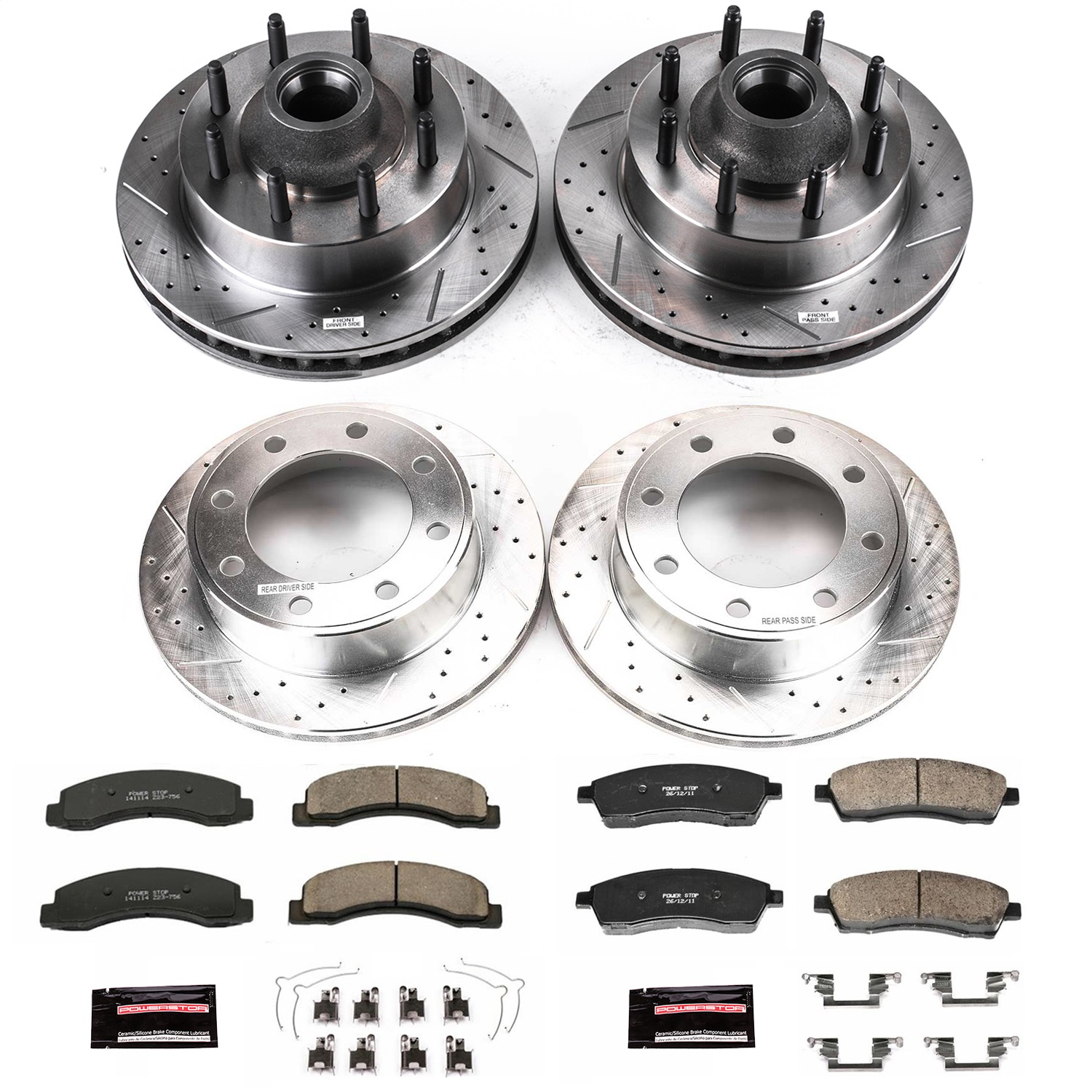 Power Stop - K1393 - Front and Rear - Disc Brake Pad and Rotor Kit