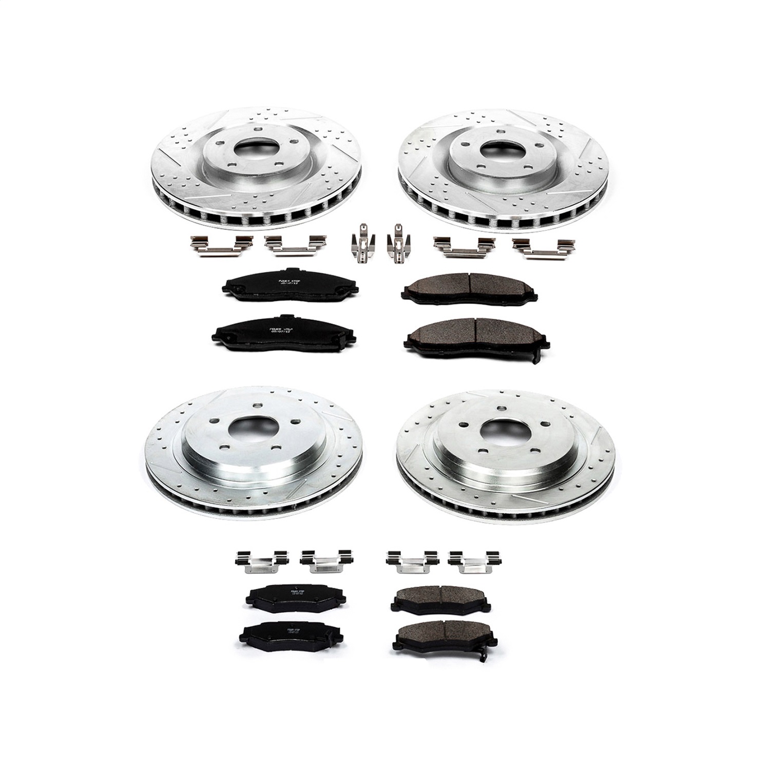 Power Stop - K1418 - Front and Rear - Disc Brake Pad and Rotor Kit