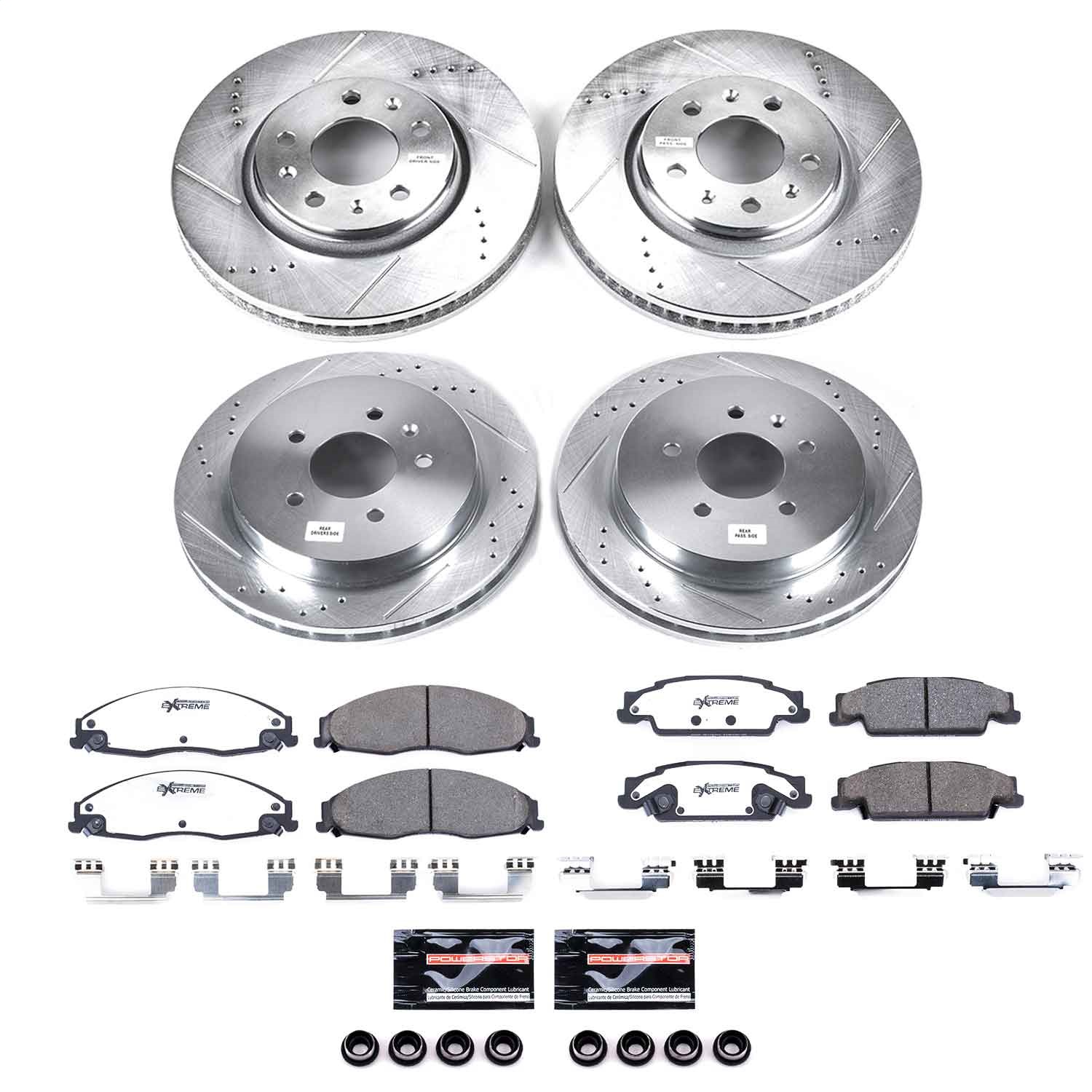 Power Stop - K1424-26 - Front and Rear - Disc Brake Pad and Rotor Kit
