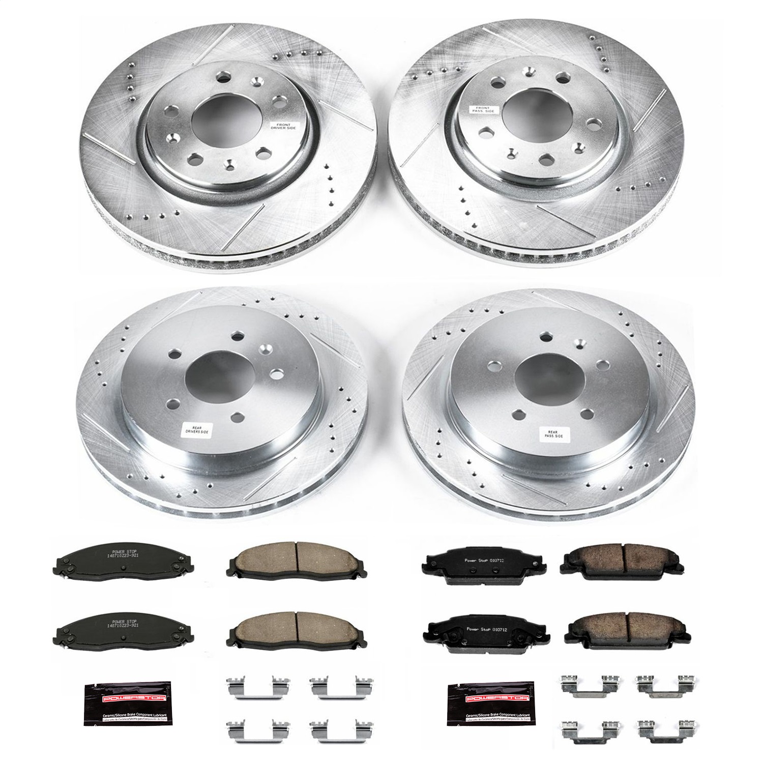Power Stop - K1424 - Front and Rear - Disc Brake Pad and Rotor Kit