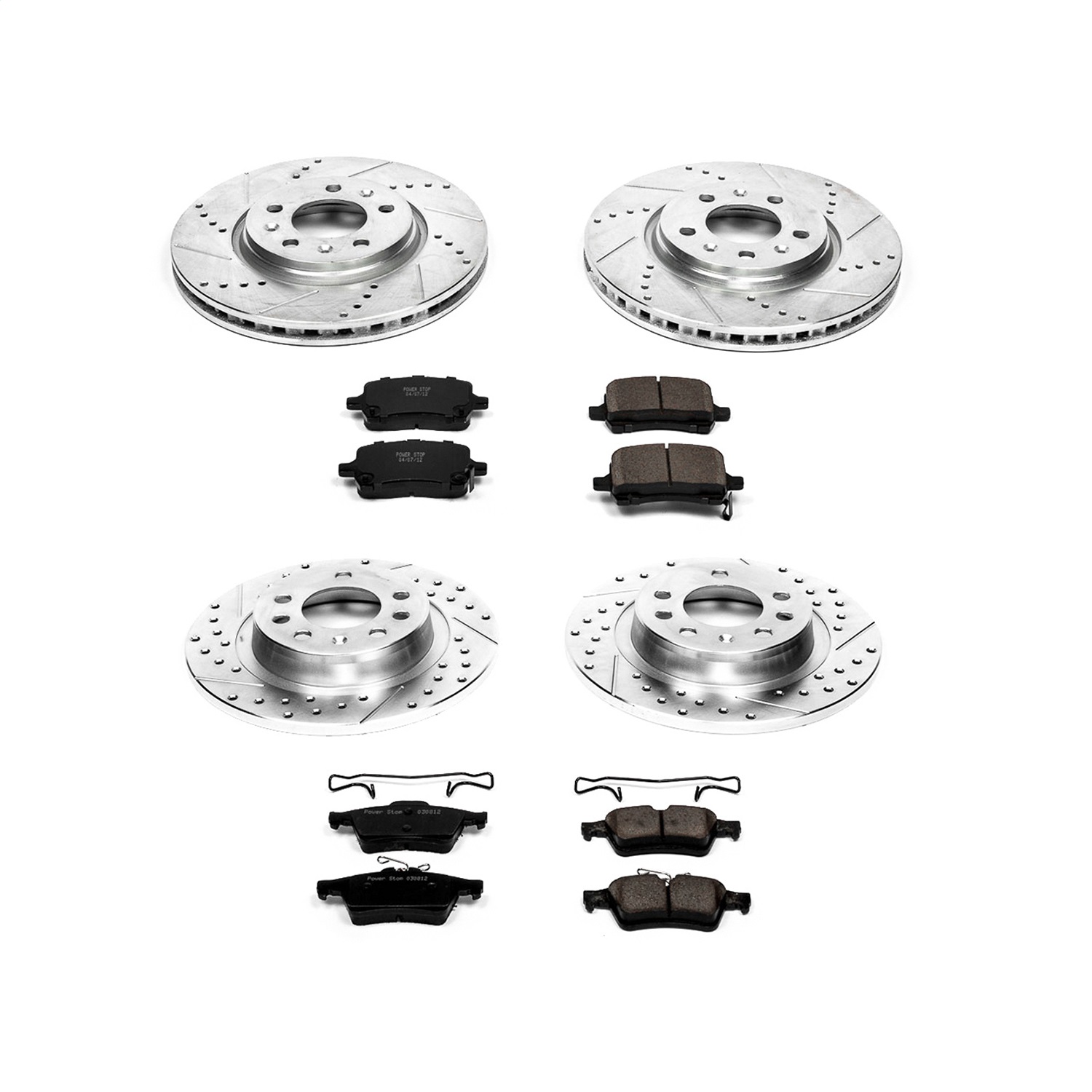 Power Stop - K1434 - Front and Rear - Disc Brake Pad and Rotor Kit