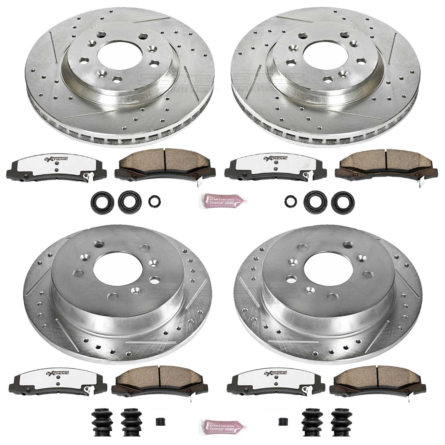 Power Stop - K1438-26 - Front and Rear - Disc Brake Pad and Rotor Kit