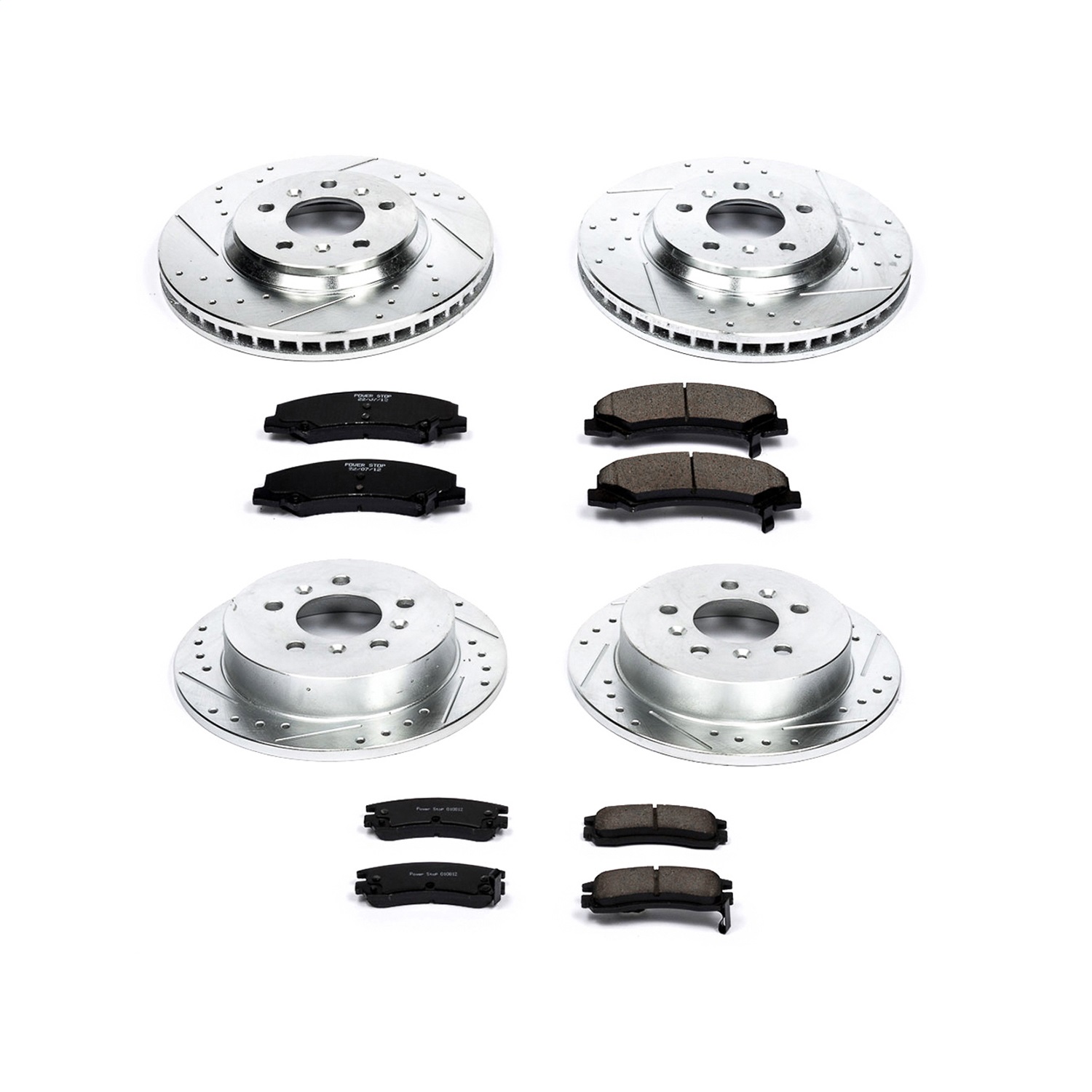 Power Stop - K1438 - Front and Rear - Disc Brake Pad and Rotor Kit