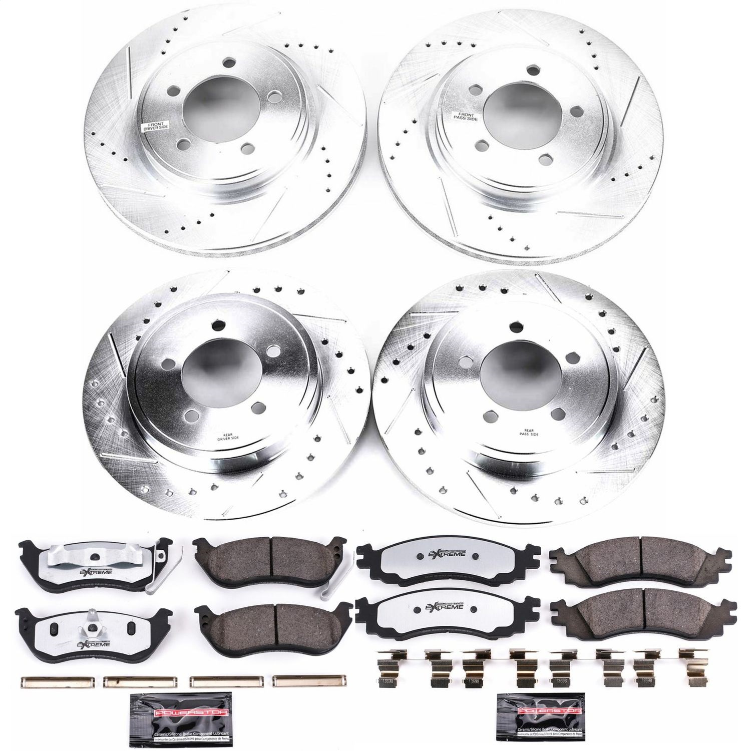 Power Stop - K1443-36 - Front and Rear - Disc Brake Pad and Rotor Kit