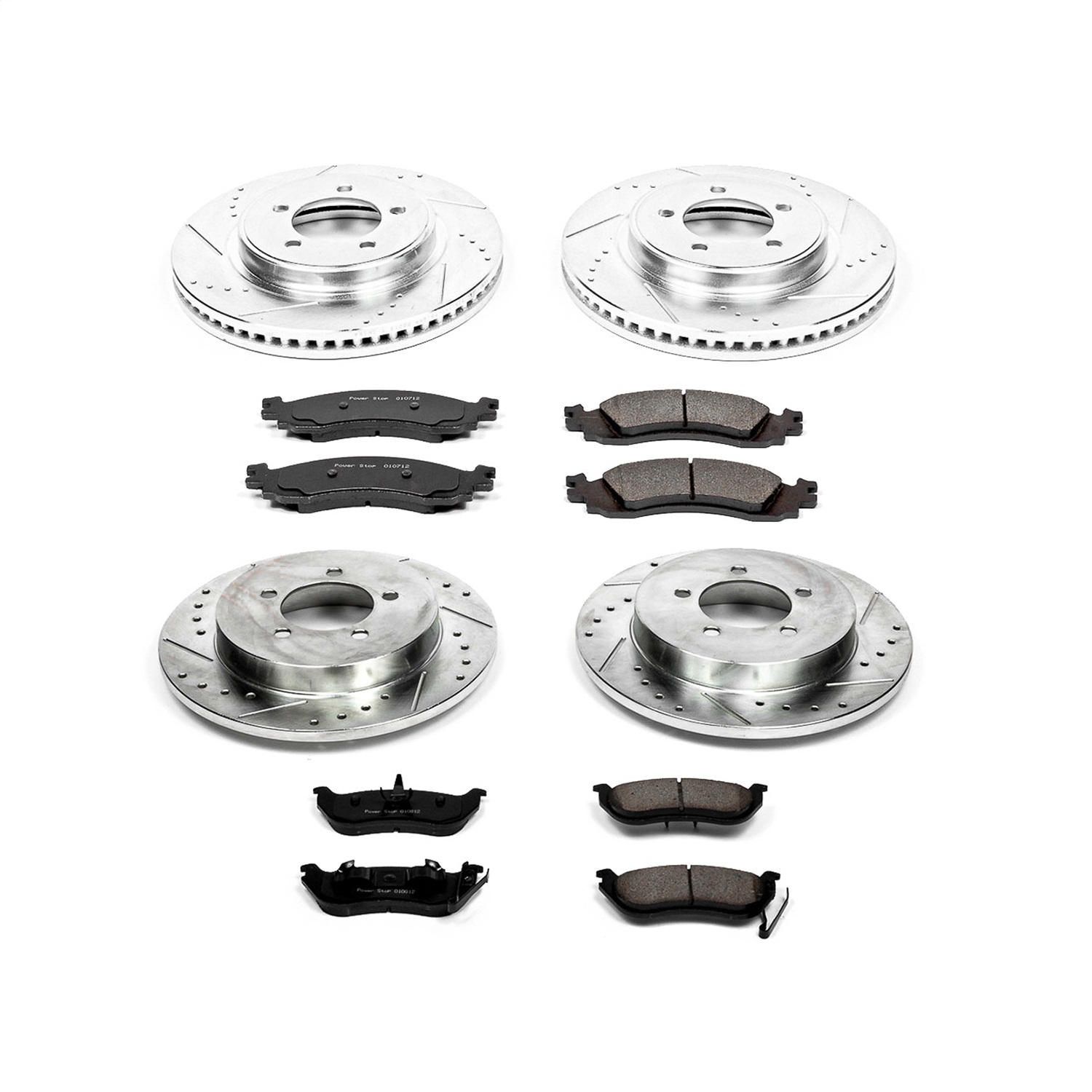 Power Stop - K1443 - Front and Rear - Disc Brake Pad and Rotor Kit