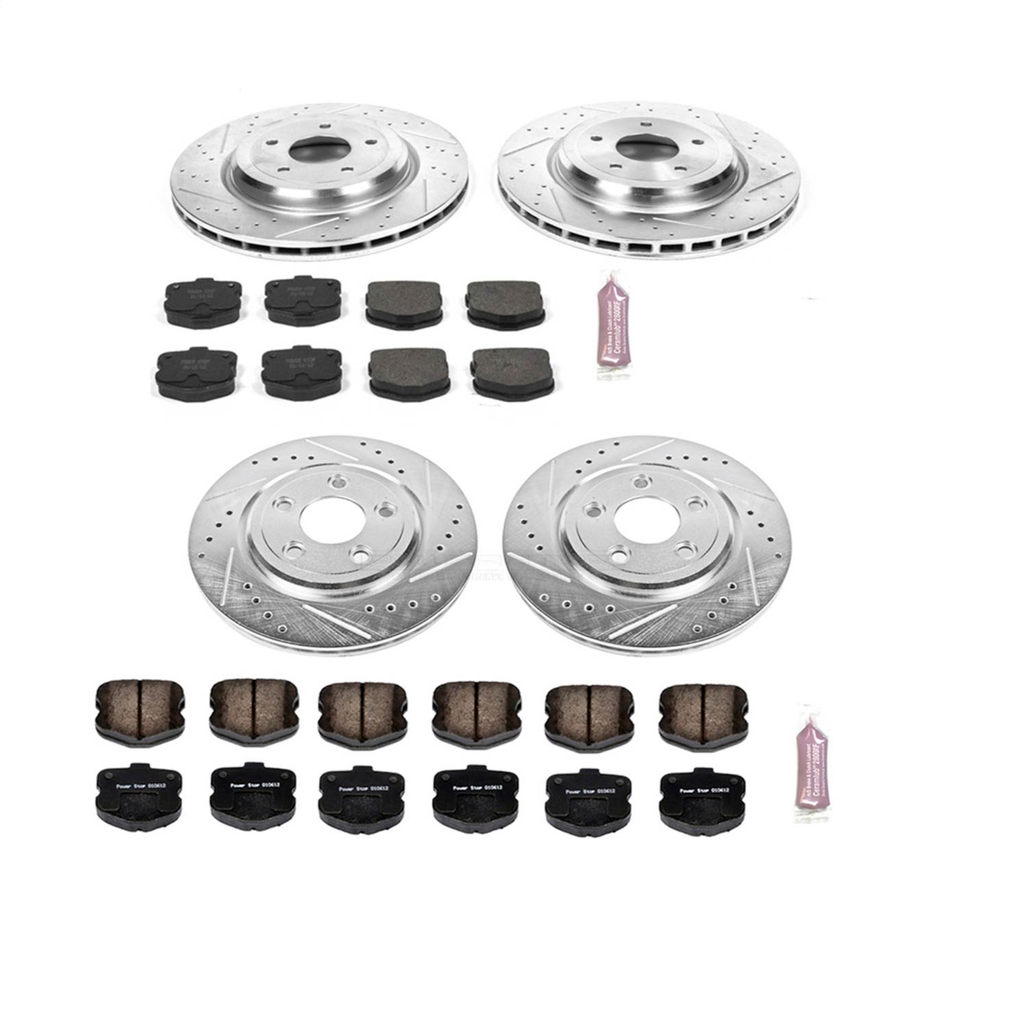 Power Stop - K1445 - Front and Rear - Disc Brake Pad and Rotor Kit