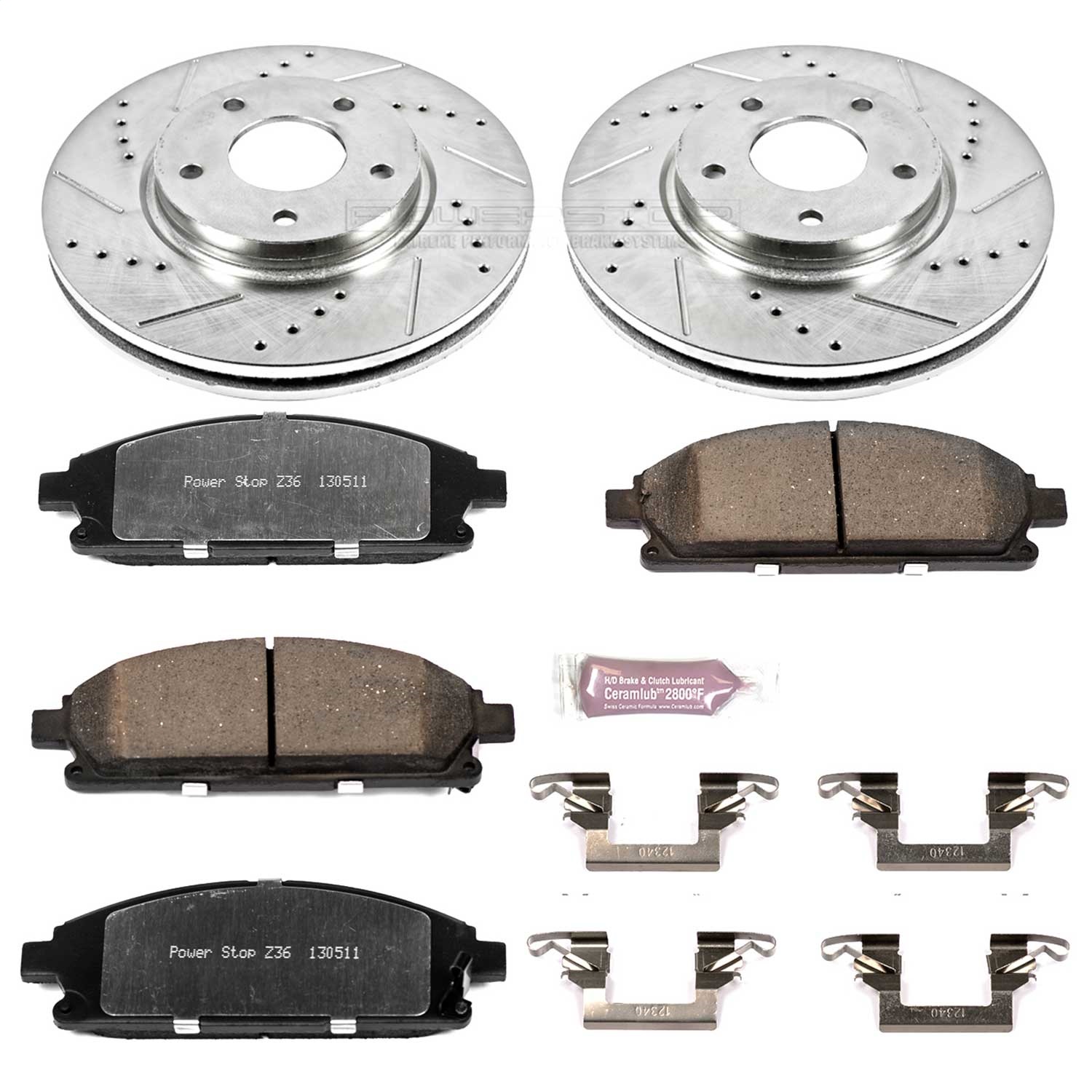 Power Stop - K150-36 - Front - Disc Brake Pad and Rotor Kit