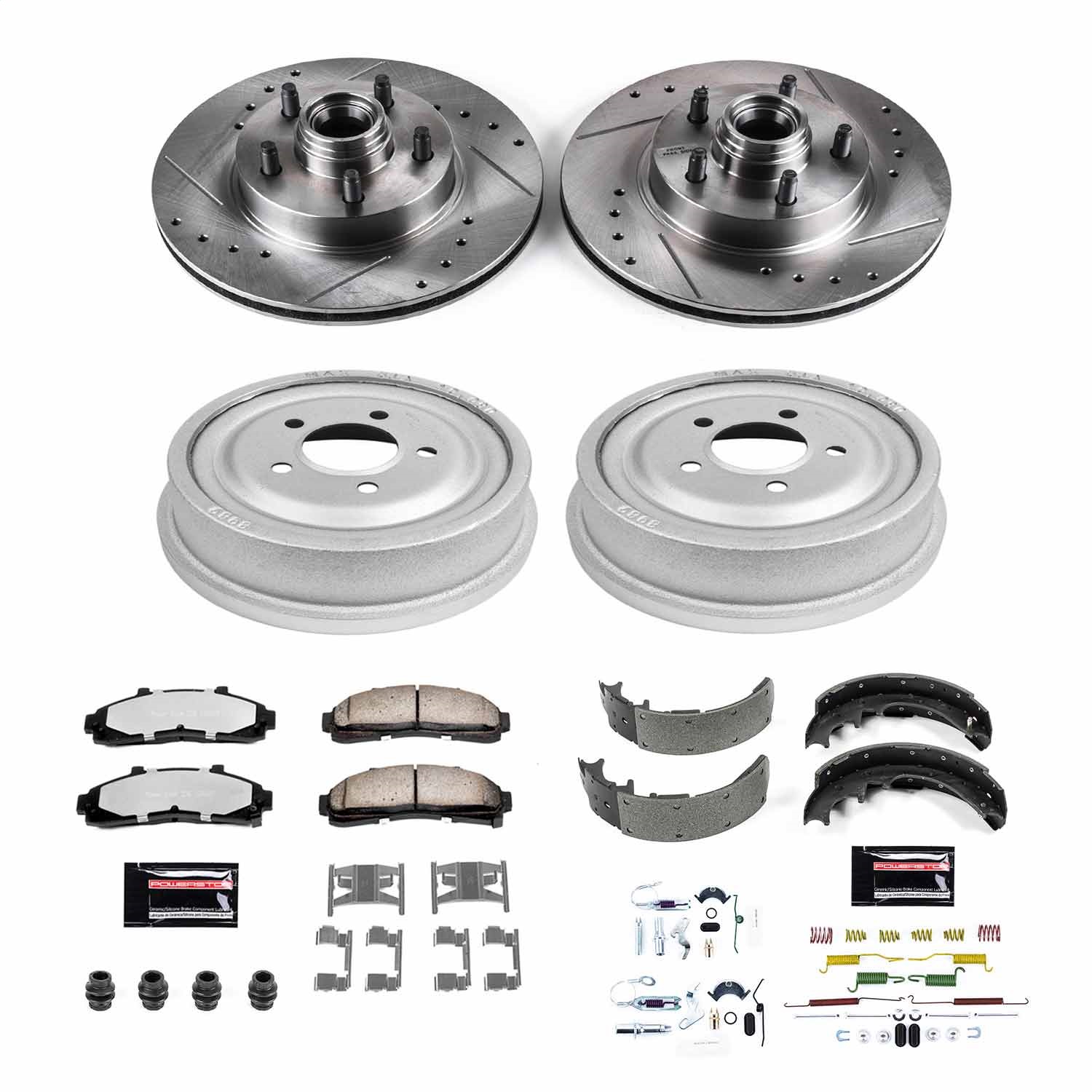 Power Stop - K15006DK-36 - Complete Vehicle Disc/Drum Brake Kit