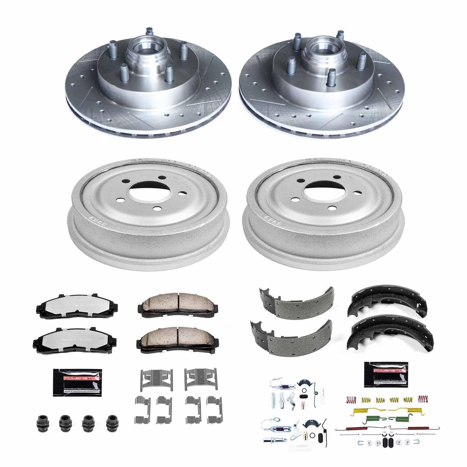Power Stop - K15007DK-36 - Complete Vehicle Disc/Drum Brake Kit