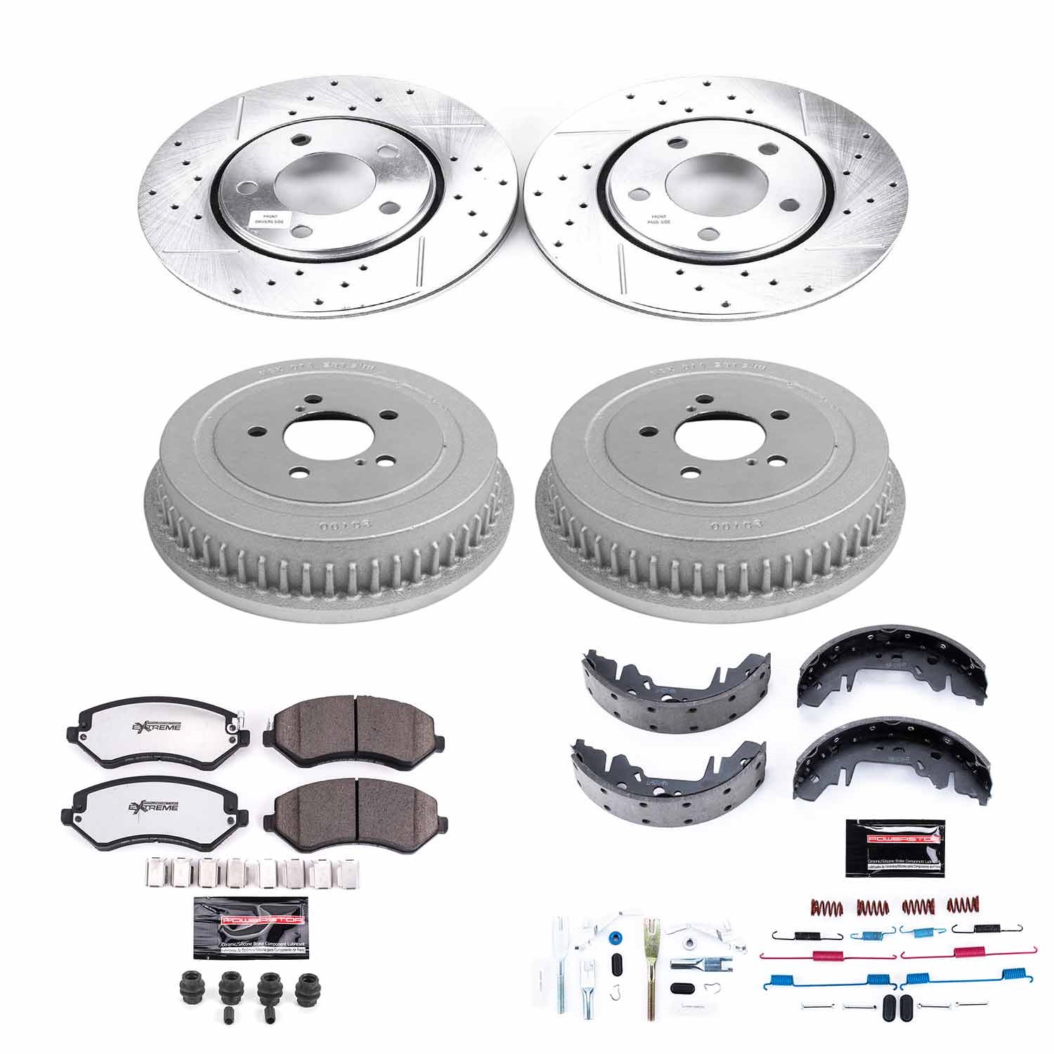 Power Stop - K15013DK-36 - Complete Vehicle Disc/Drum Brake Kit