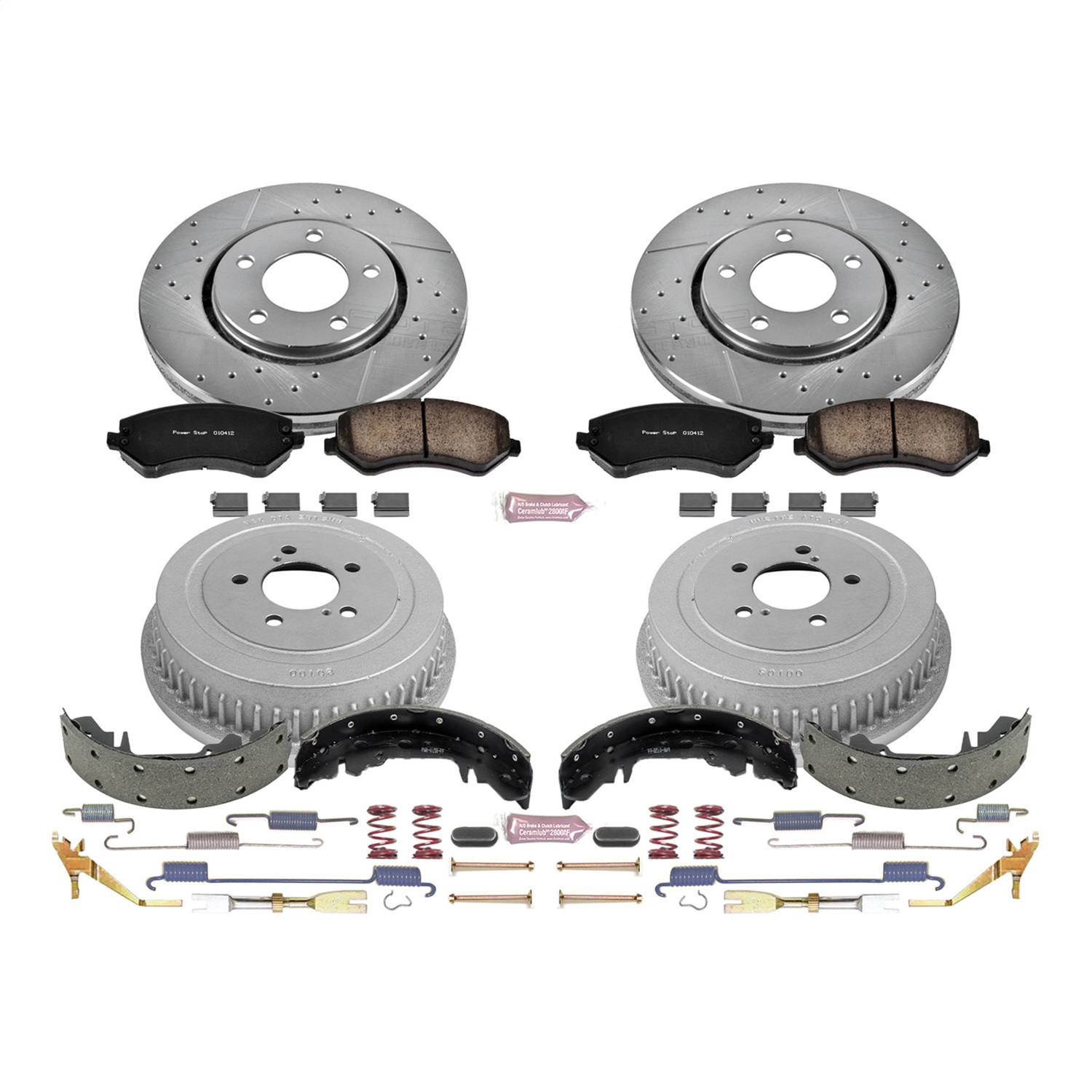 Power Stop - K15013DK - Complete Vehicle Disc/Drum Brake Kit