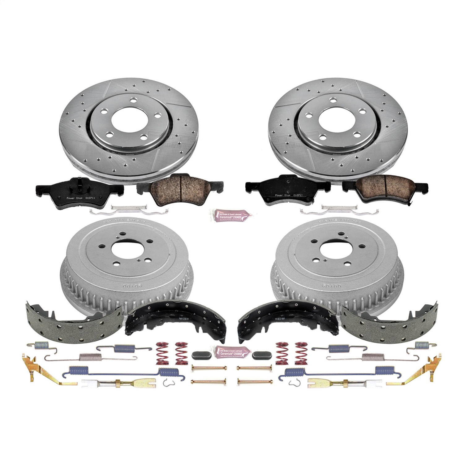 Power Stop - K15014DK - Complete Vehicle Disc/Drum Brake Kit