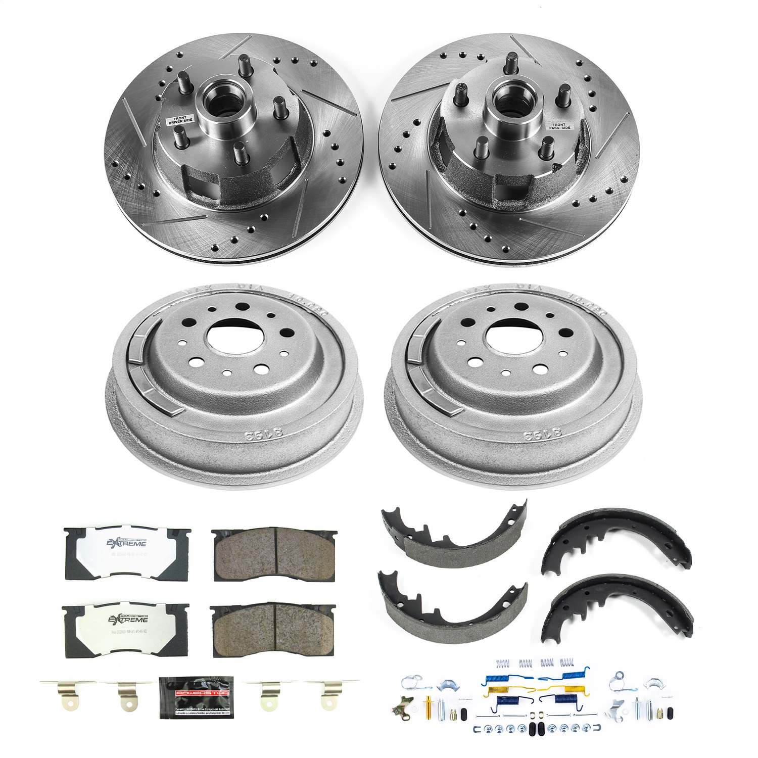 Power Stop - K15015DK-26 - Complete Vehicle Disc/Drum Brake Kit