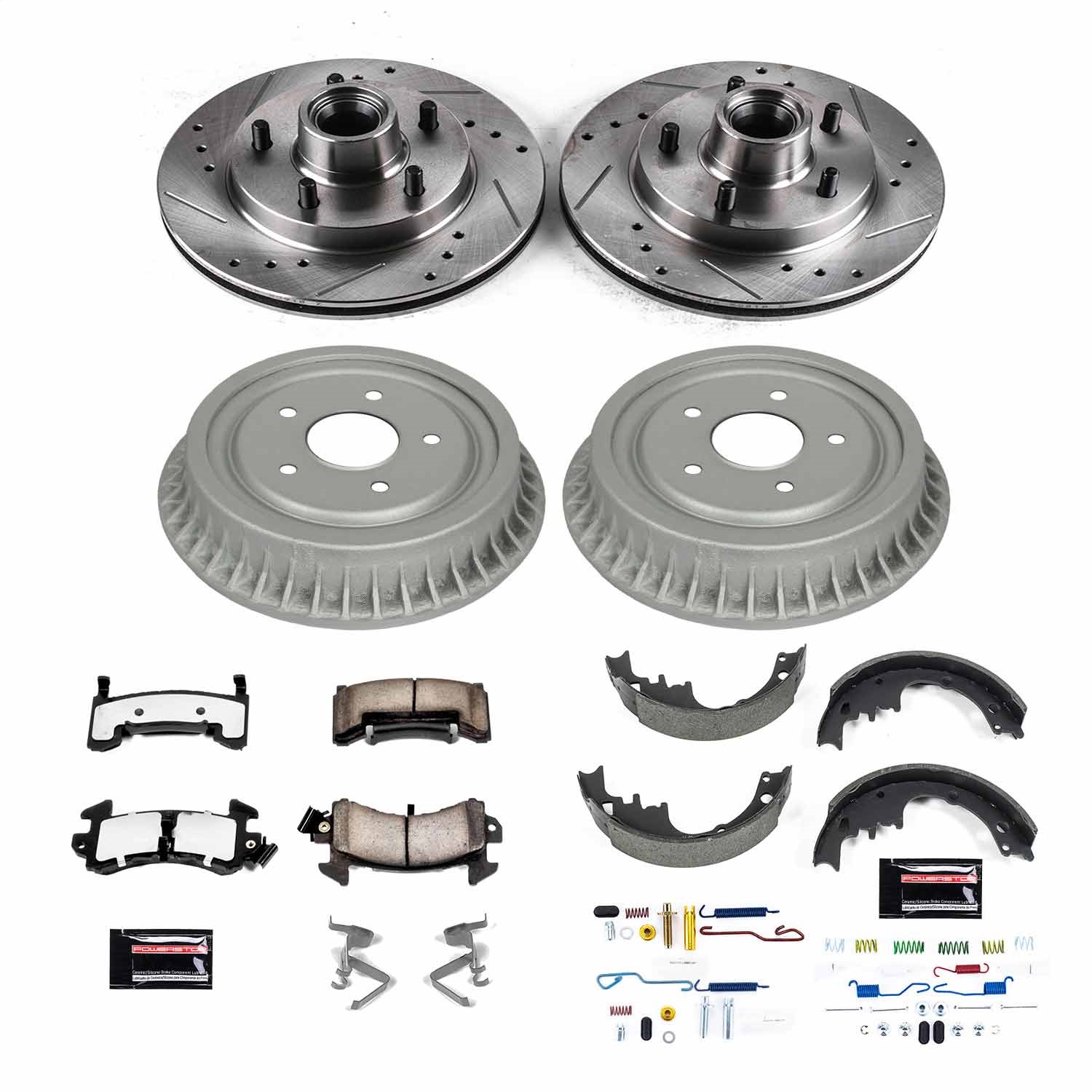 Power Stop - K15026DK-36 - Complete Vehicle Disc/Drum Brake Kit