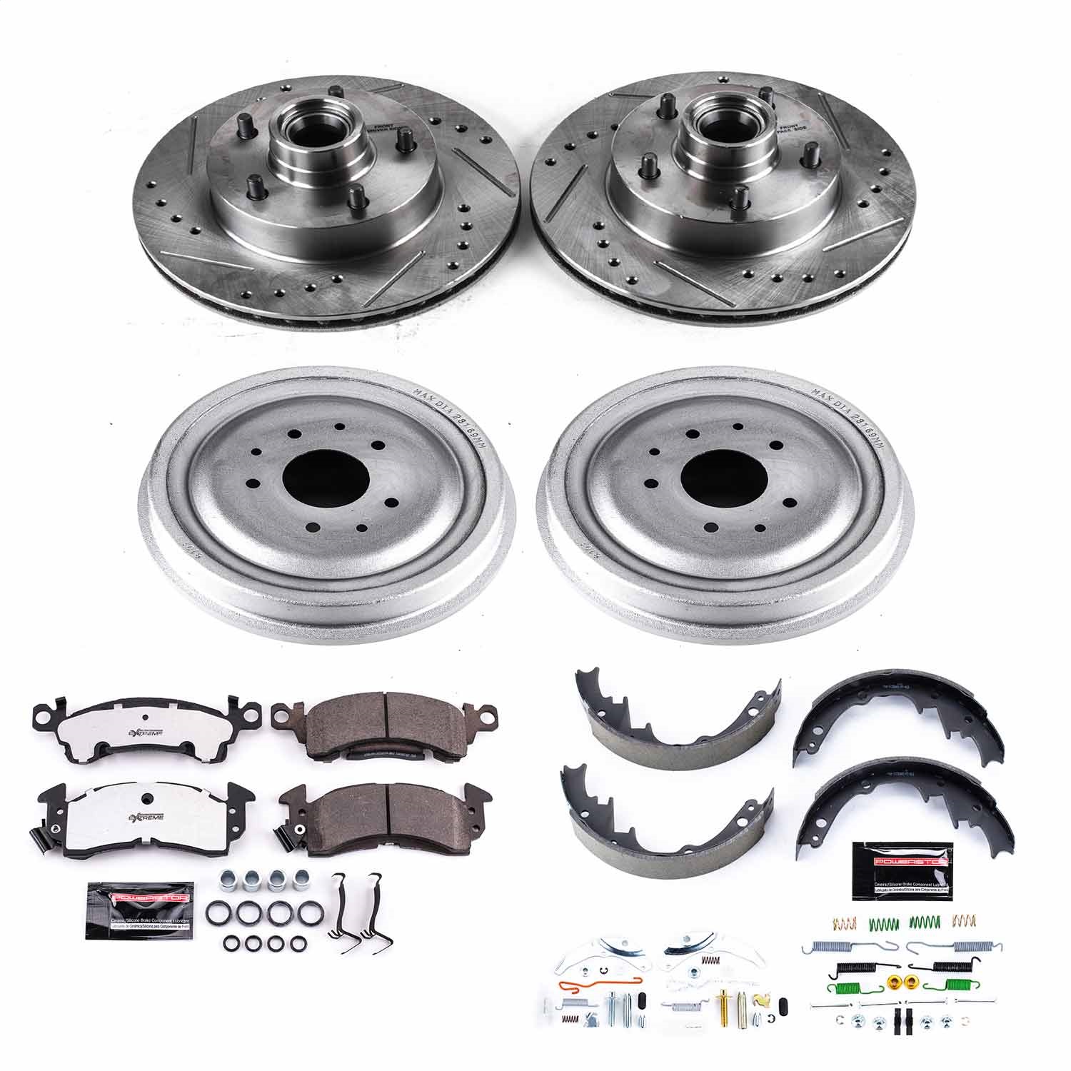 Power Stop - K15028DK-26 - Complete Vehicle Disc/Drum Brake Kit