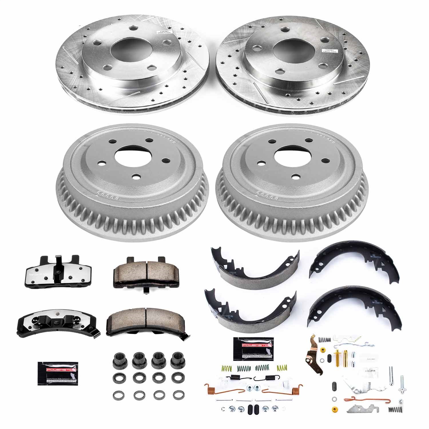 Power Stop - K15033DK-36 - Complete Vehicle Disc/Drum Brake Kit