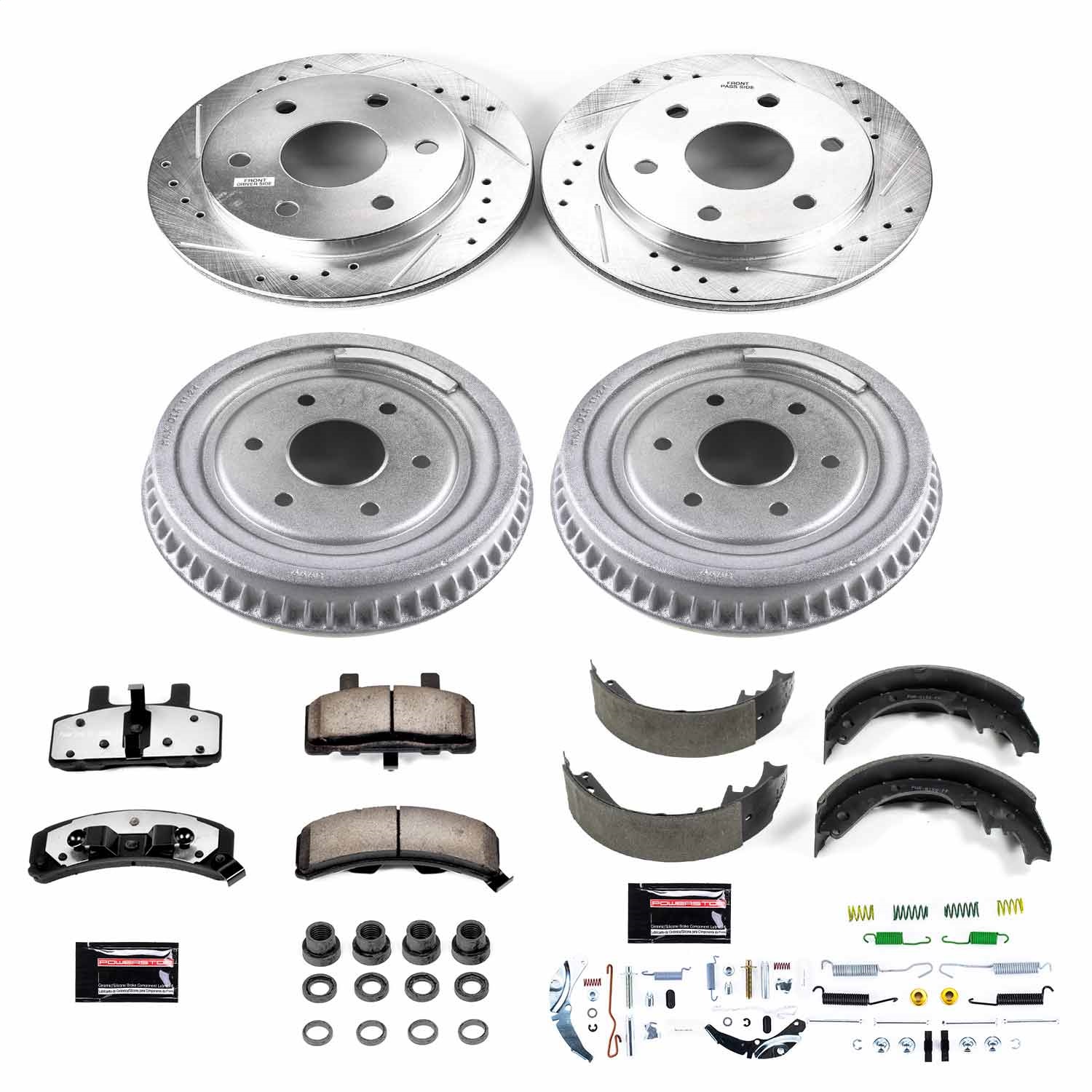 Power Stop - K15035DK-36 - Complete Vehicle Disc/Drum Brake Kit
