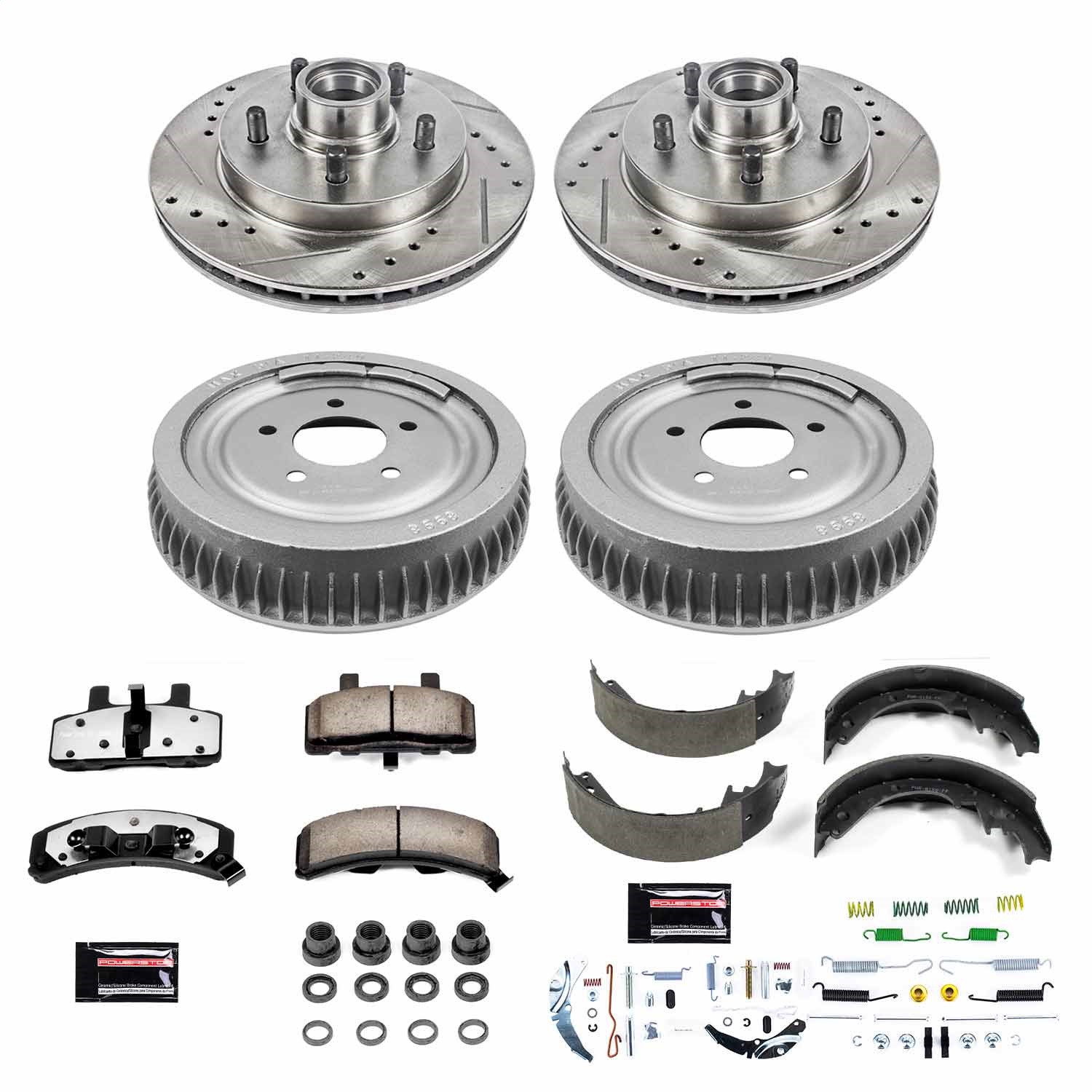 Power Stop - K15036DK-36 - Complete Vehicle Disc/Drum Brake Kit