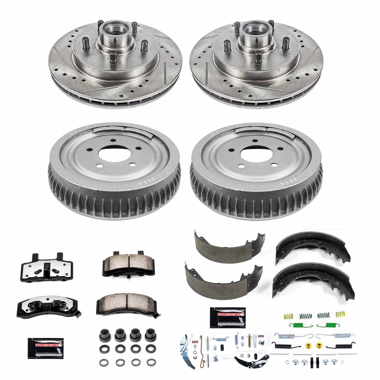 Power Stop - K15038DK-36 - Complete Vehicle Disc/Drum Brake Kit