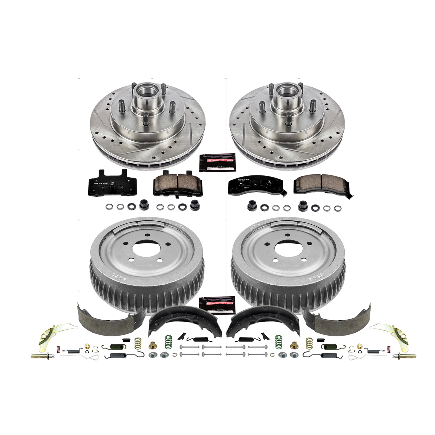 Power Stop - K15038DK - Complete Vehicle Disc/Drum Brake Kit