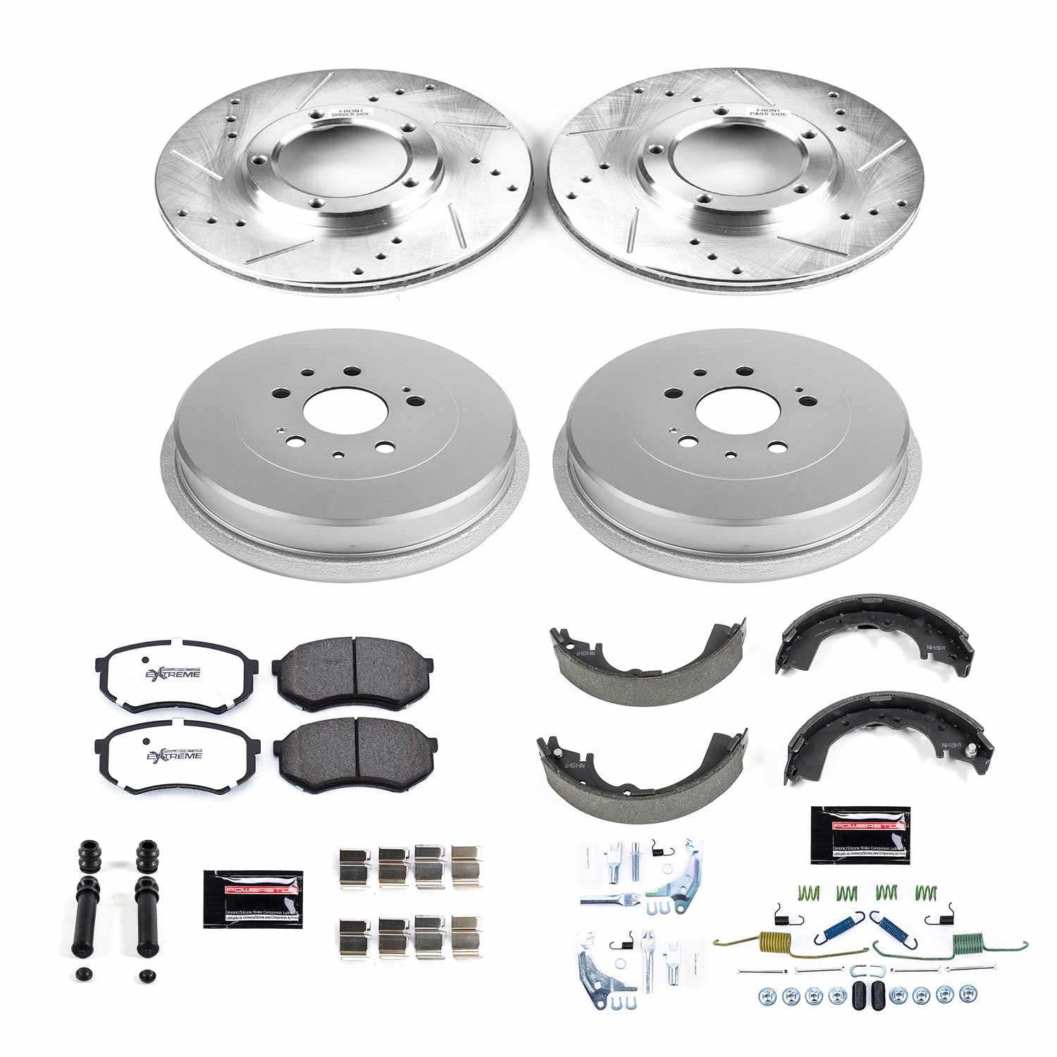 Power Stop - K15039DK-36 - Complete Vehicle Disc/Drum Brake Kit
