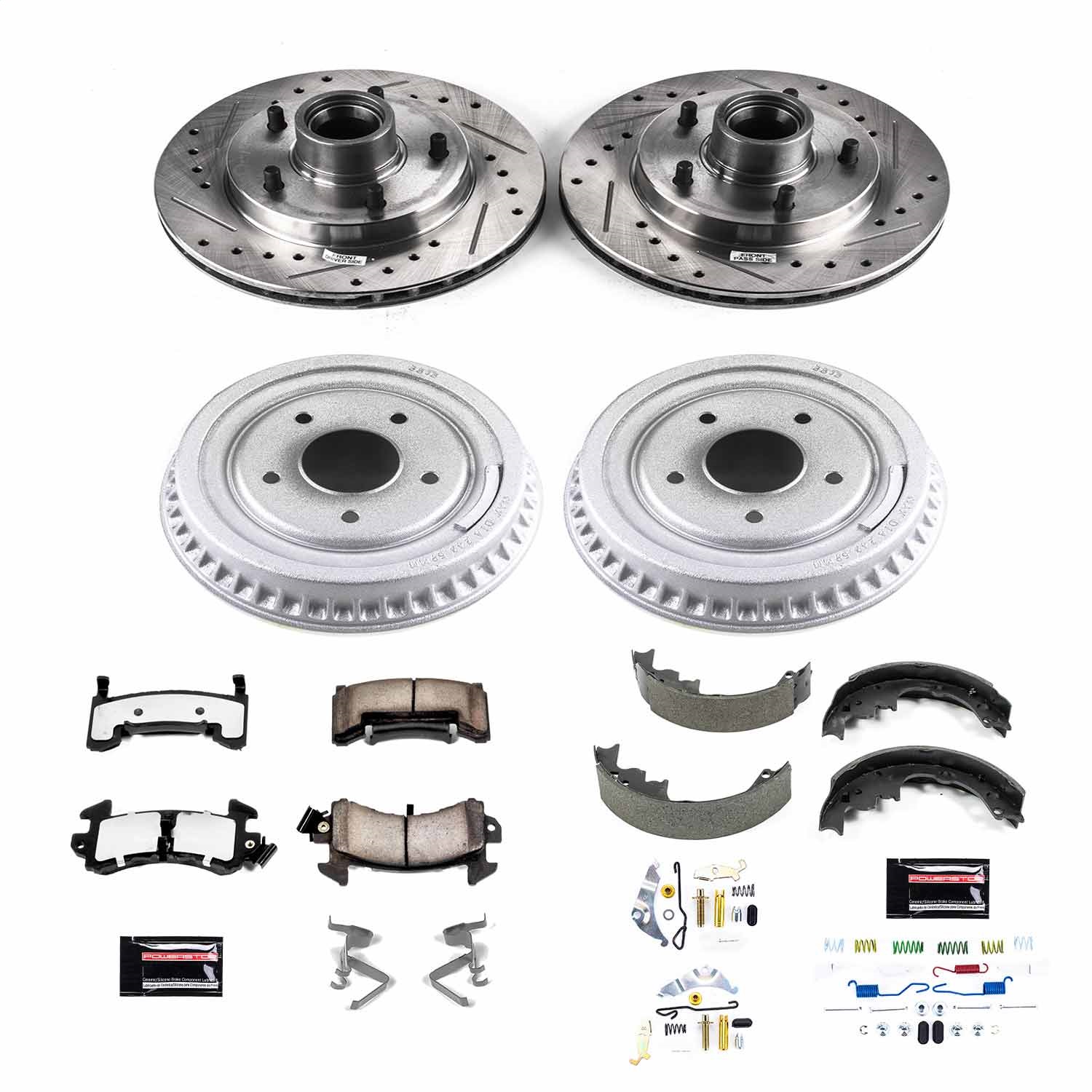 Power Stop - K15041DK-36 - Complete Vehicle Disc/Drum Brake Kit